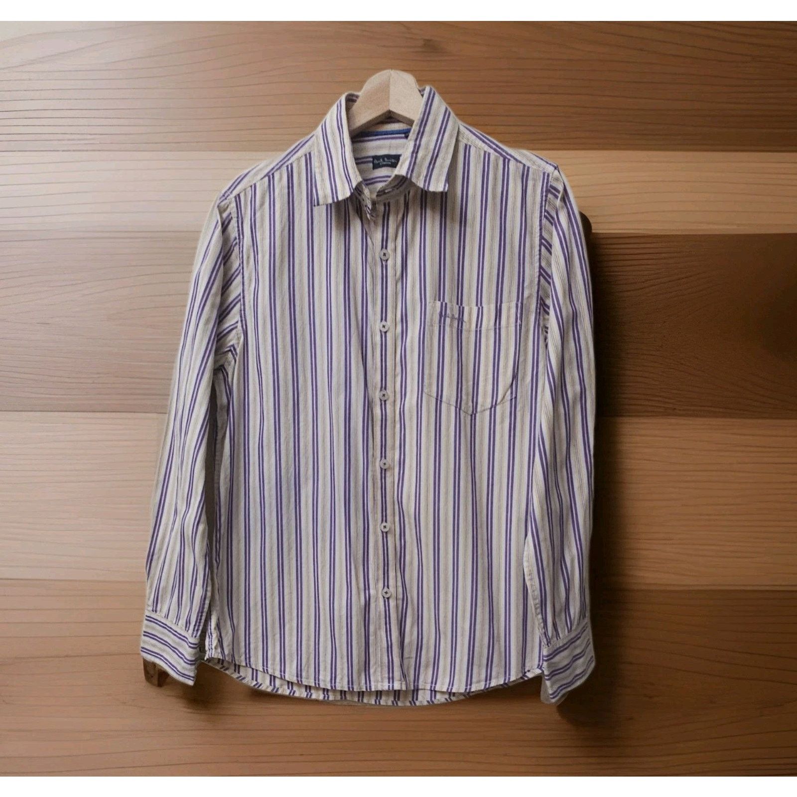 Paul Smith PAUL SMITH LONG SLEEVE Logo Shirt Striped 40 Size US XXS / EU 40 - 1 Thumbnail