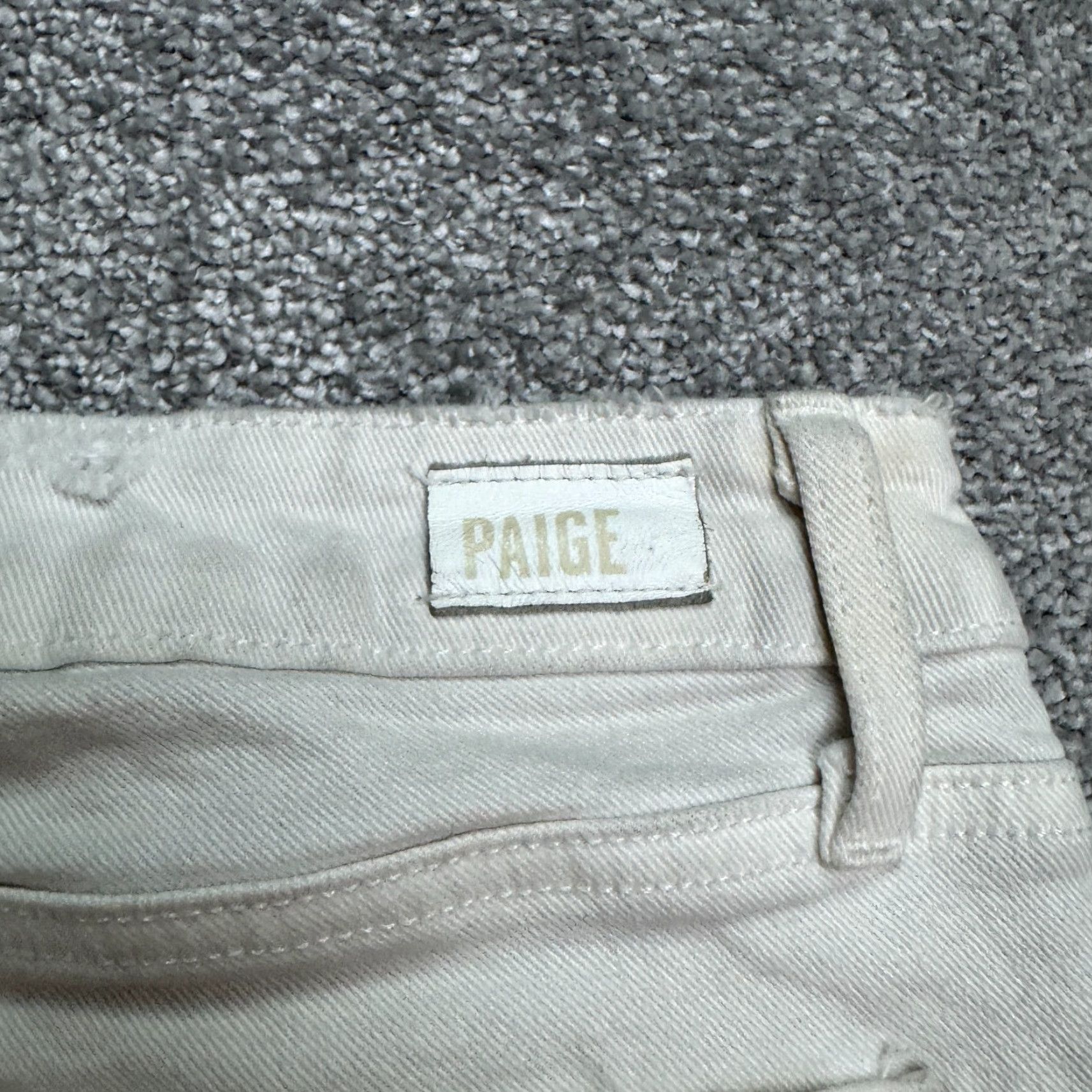 Paige Paige Skyline Skinny Crop Denim Jeans Womens 28 White Mid Rise Cotton Stretch Jeans Size 28" / US 6 / IT 42 - 6 Thumbnail