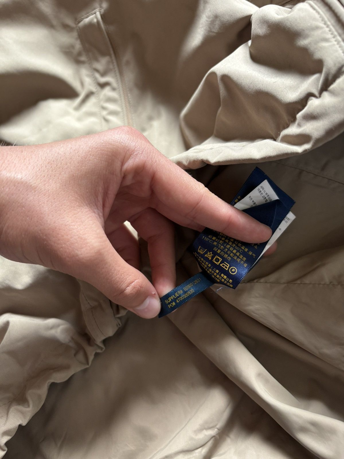 Polo Ralph Lauren Vintage Polo Ralph Lauren Beige Fleece Lined Hooded Jacket Size US L / EU 52-54 / 3 - 10 Thumbnail
