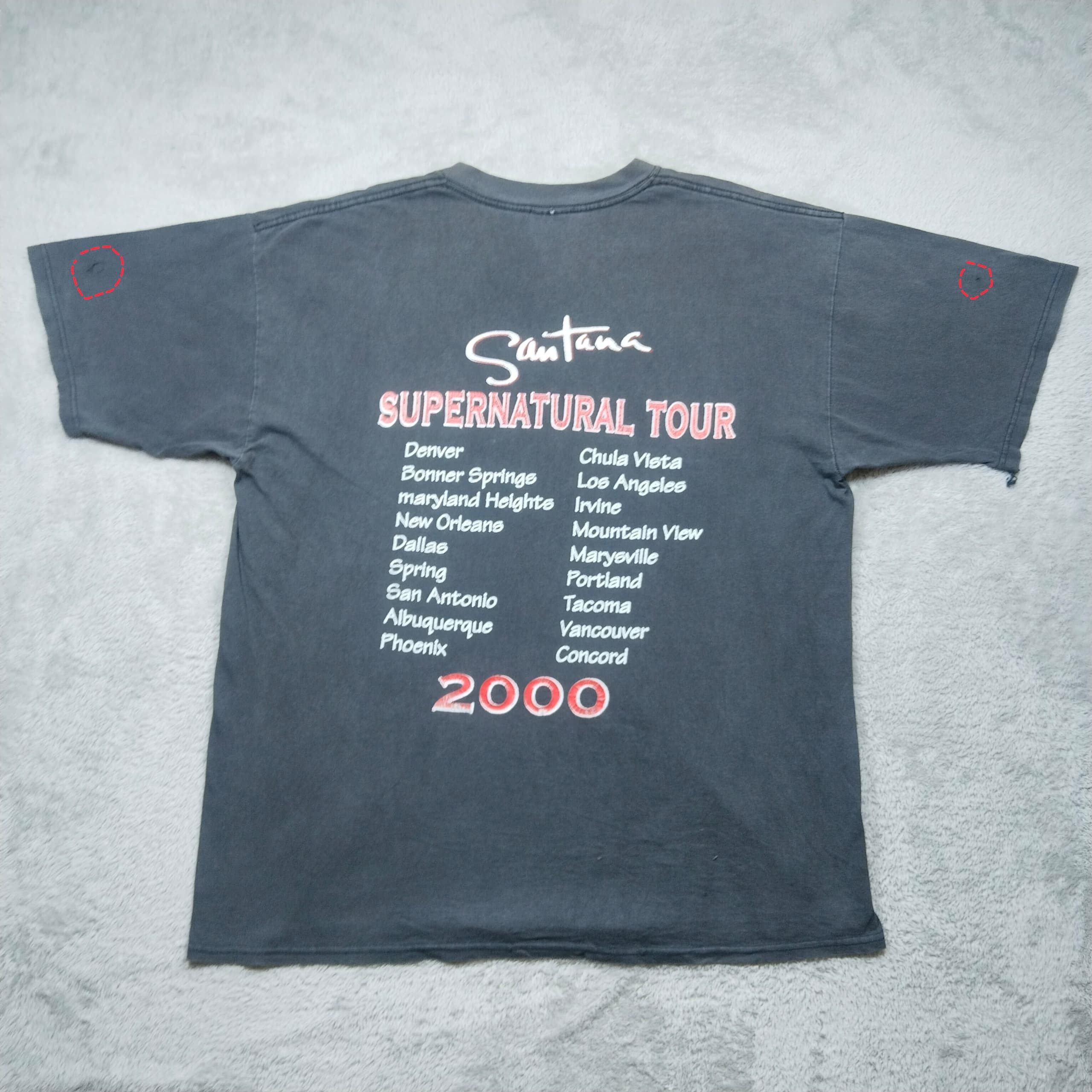 Band Tees × Urban Outfitters × Vintage VINTAGE Y2K SANTANA SUPERNATURAL TOUR 2000 T SHIRT Size US XL / EU 56 / 4 - 2 Thumbnail