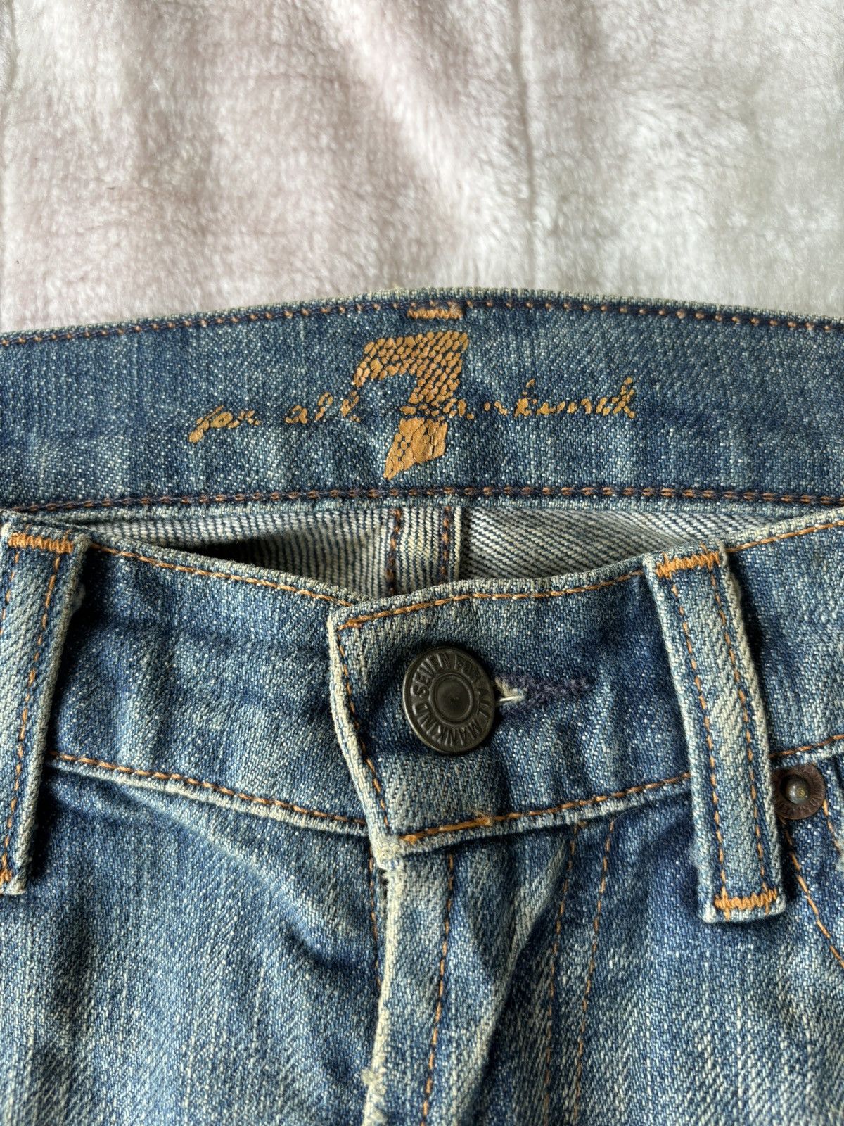 7 For All Mankind × Japanese Brand Flare Jeans Rusty Bootcut 7 For All Mankind Distress Denim Size 27" / US 4 / IT 40 - 9 Thumbnail