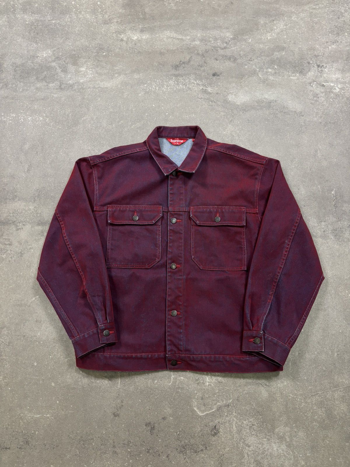 Supreme Supreme Flocked Denim Trucker Jacket (2023) Size US XL / EU 56 / 4 - 1 Thumbnail