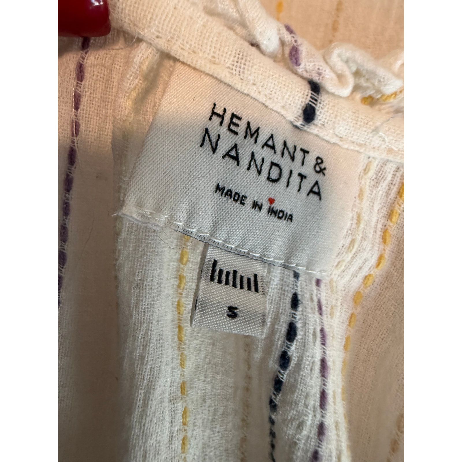Hemant & Nandita Hemant Nandita Embroidered Tassel Mini Dress Women S - F019 Size S / US 4 / IT 40 - 5 Thumbnail