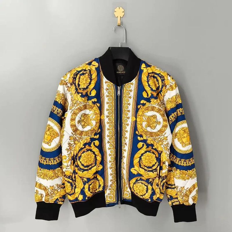 Versace Versace Men's Bomber Jacket in Yellow 0089 Size US S / EU 44-46 / 1 - 1 Thumbnail