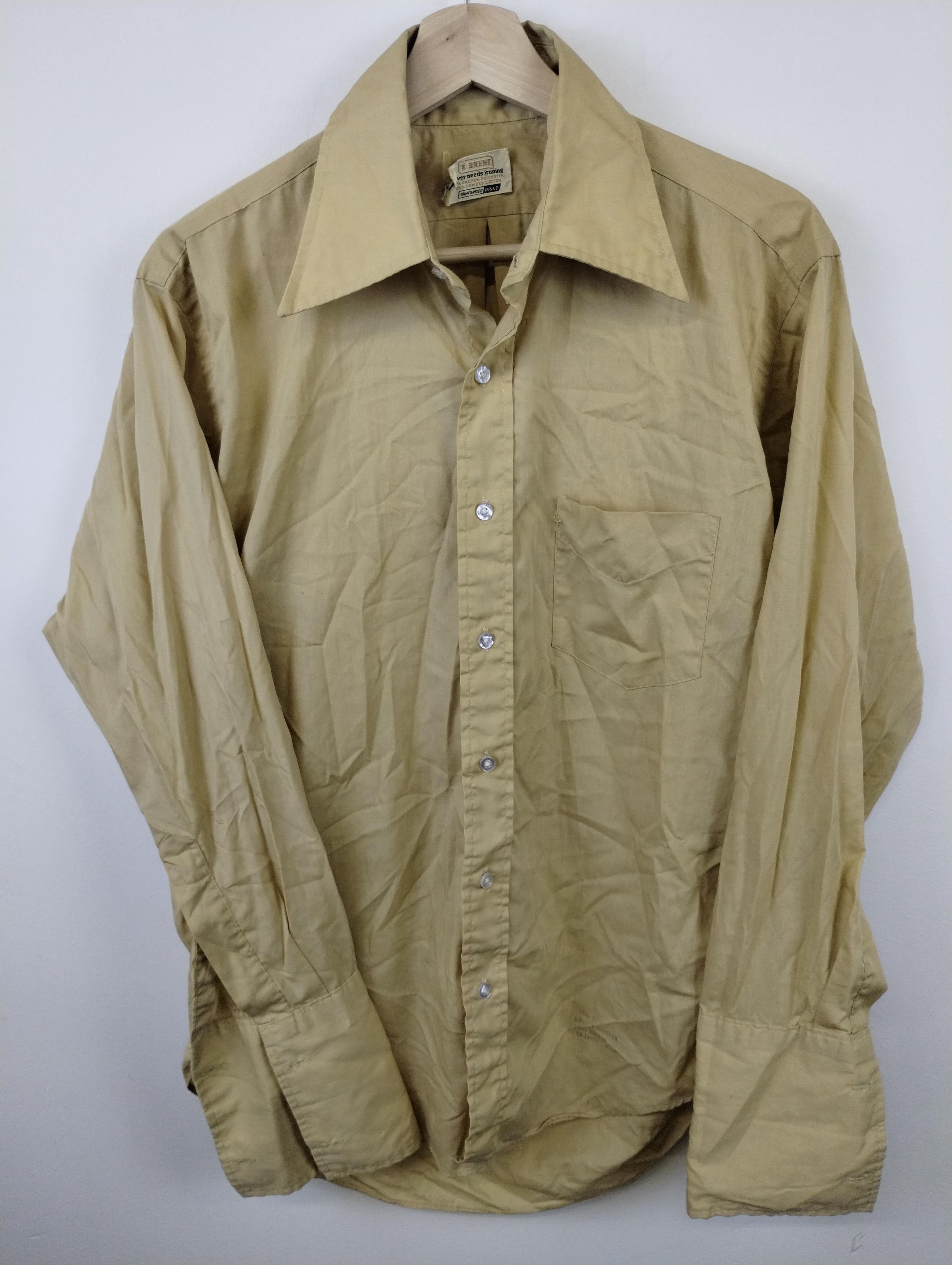 Vintage Vintage Brent Dacron Polyester Dress Shirt Size US M / EU 48-50 / 2 - 1 Thumbnail