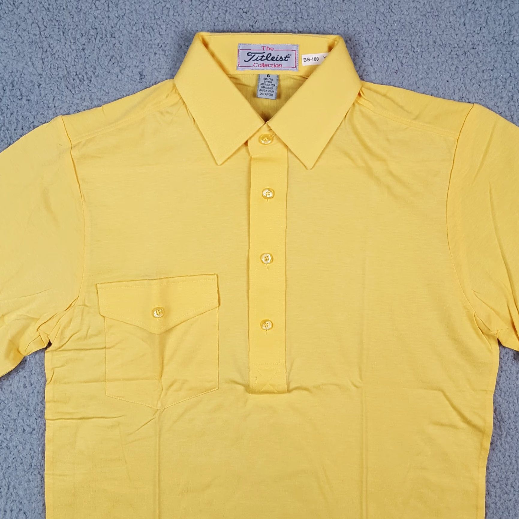 Titleist VINTAGE Titleist Polo Shirt Men's Small Yellow 90s Preppy Athletic Collared Short Sleeve Cotton Blend Golf Size US S / EU 44-46 / 1 - 2 Thumbnail