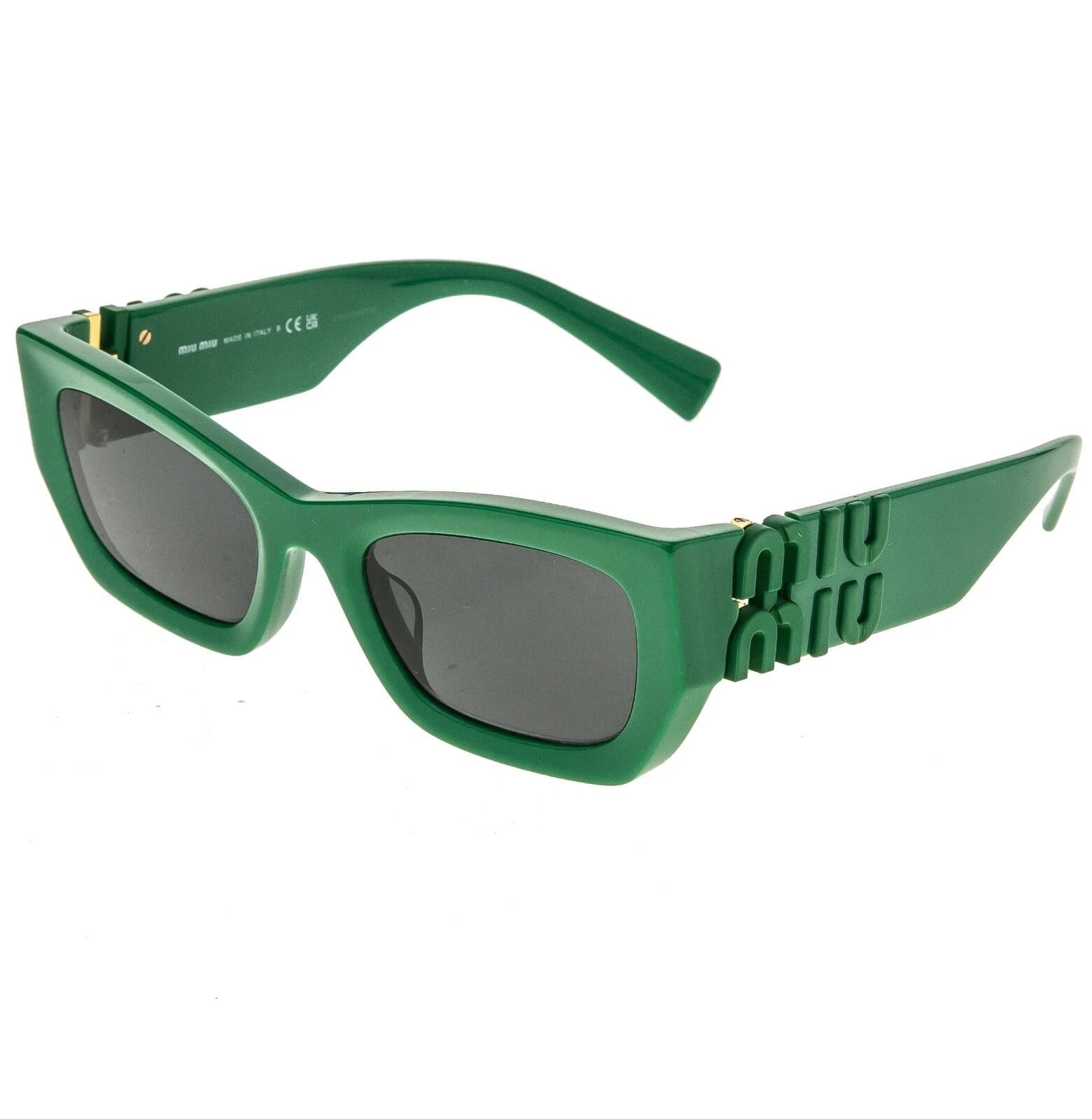 Miu Miu MIU MIU LOGO MU09WS Green Matte Logo Geometric Luxury 09W Size ONE SIZE - 4 Thumbnail