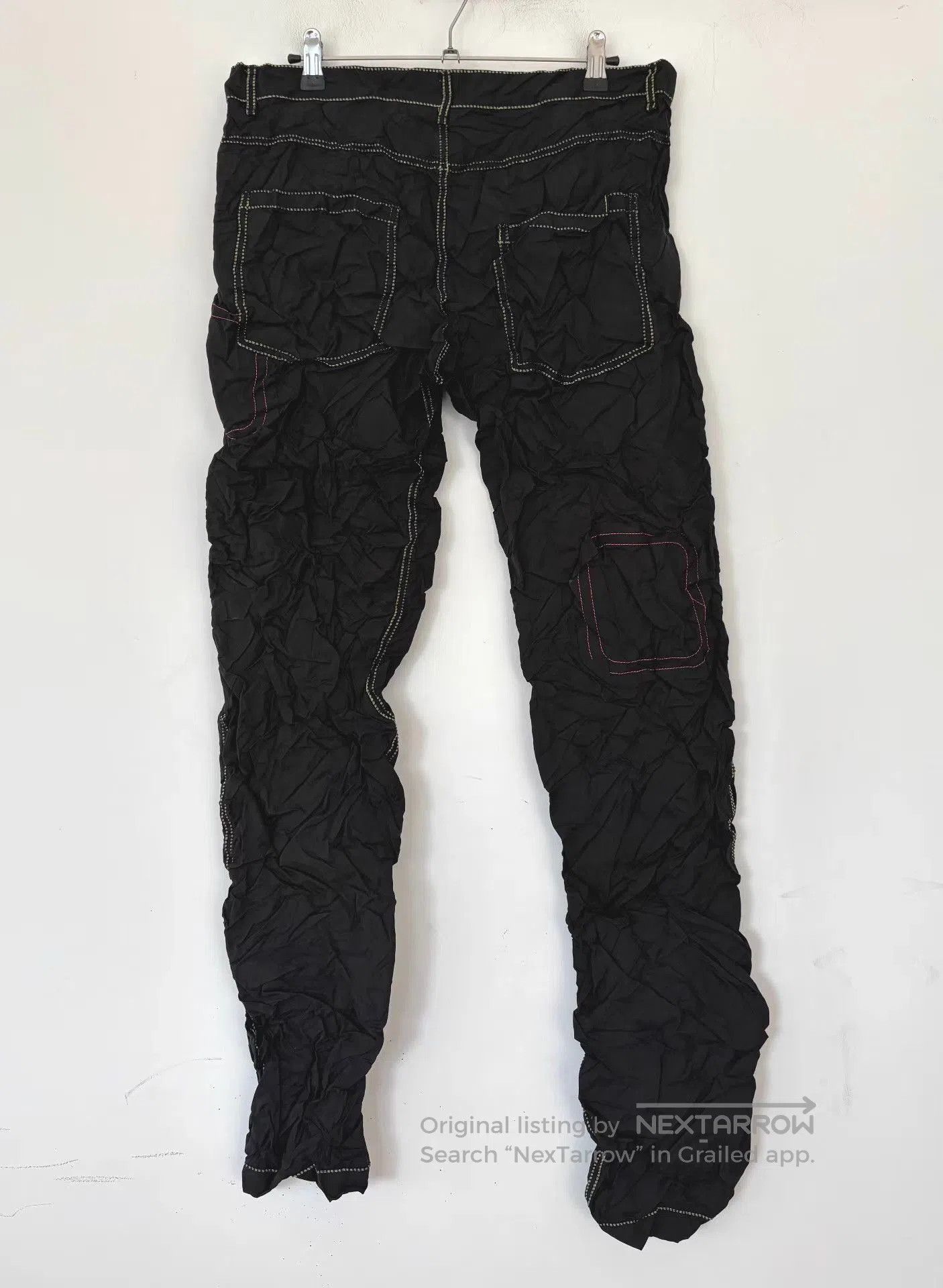 KANGHYUK Black Casual Pants with Stitch Details . Size US 36 / EU 52 - 8 Thumbnail
