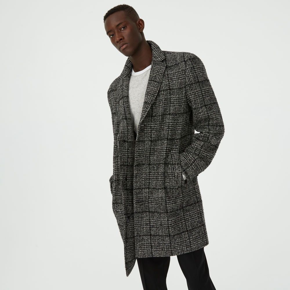 Club Monaco Textured Glen Plaid Topcoat, Size 36 Size US S / EU 44-46 / 1 - 3 Thumbnail