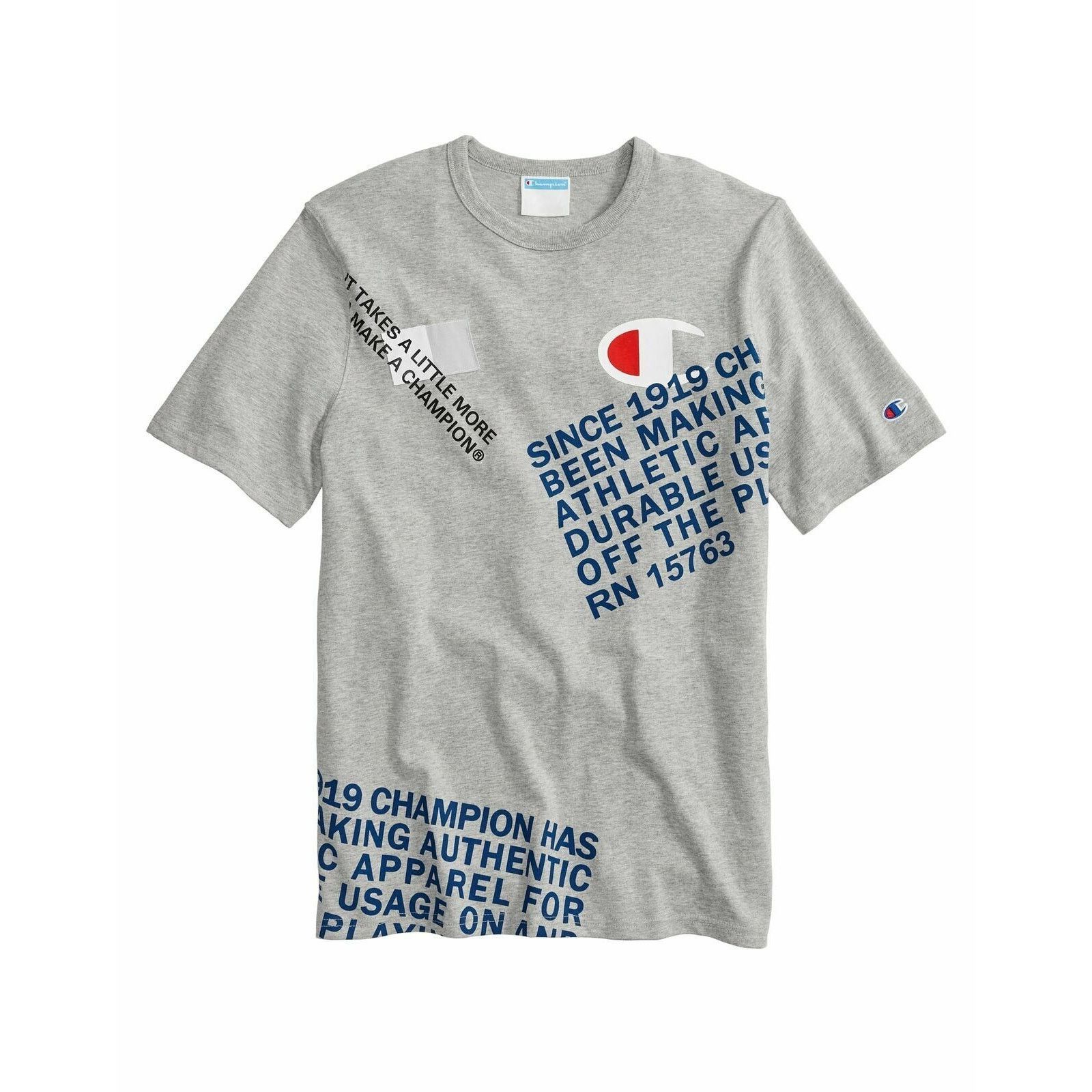Champion Champion T-Shirt Men XL Graphic Tee Crewneck Gray Short Size XL / US 12-14 / IT 48-50 - 2 Thumbnail