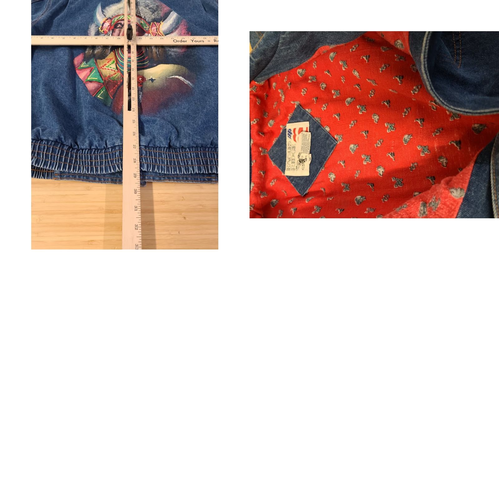 Native VINTAGE Eagles Ridge Denim Blue Jean Jacket Coat M Adults Blue 80s 90s Western Bohemian Cowboy Southwestern Lined Cotton Jacket Mens Size US 31 - 8 Thumbnail