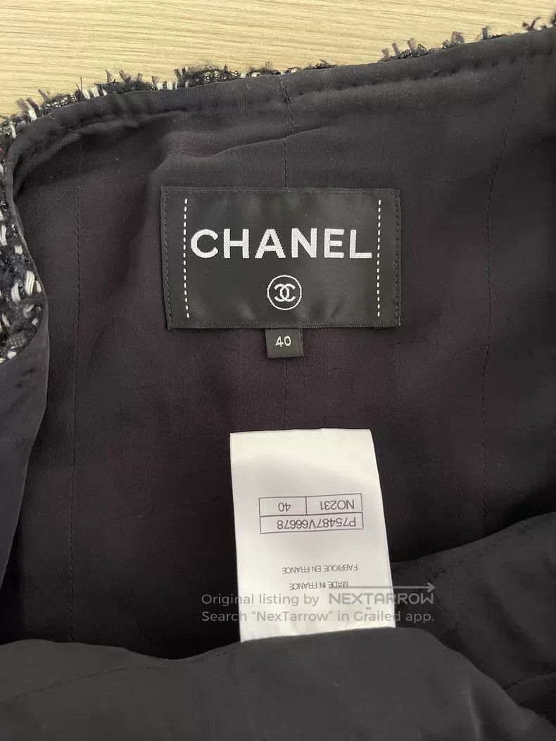 Chanel Chanel 23b black tweed knitted jacket Size S / US 4 / IT 40 - 3 Thumbnail