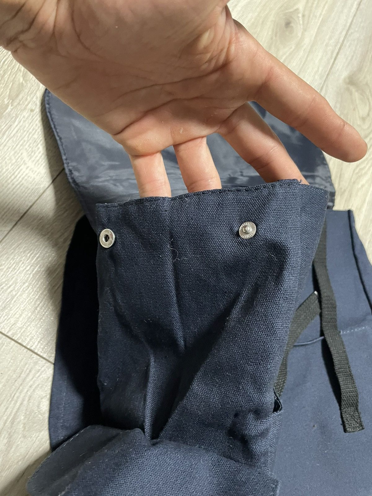 Jean Paul Gaultier JPG Jean Paul Gaultier logo canvas backpack navy Size ONE SIZE - 8 Thumbnail