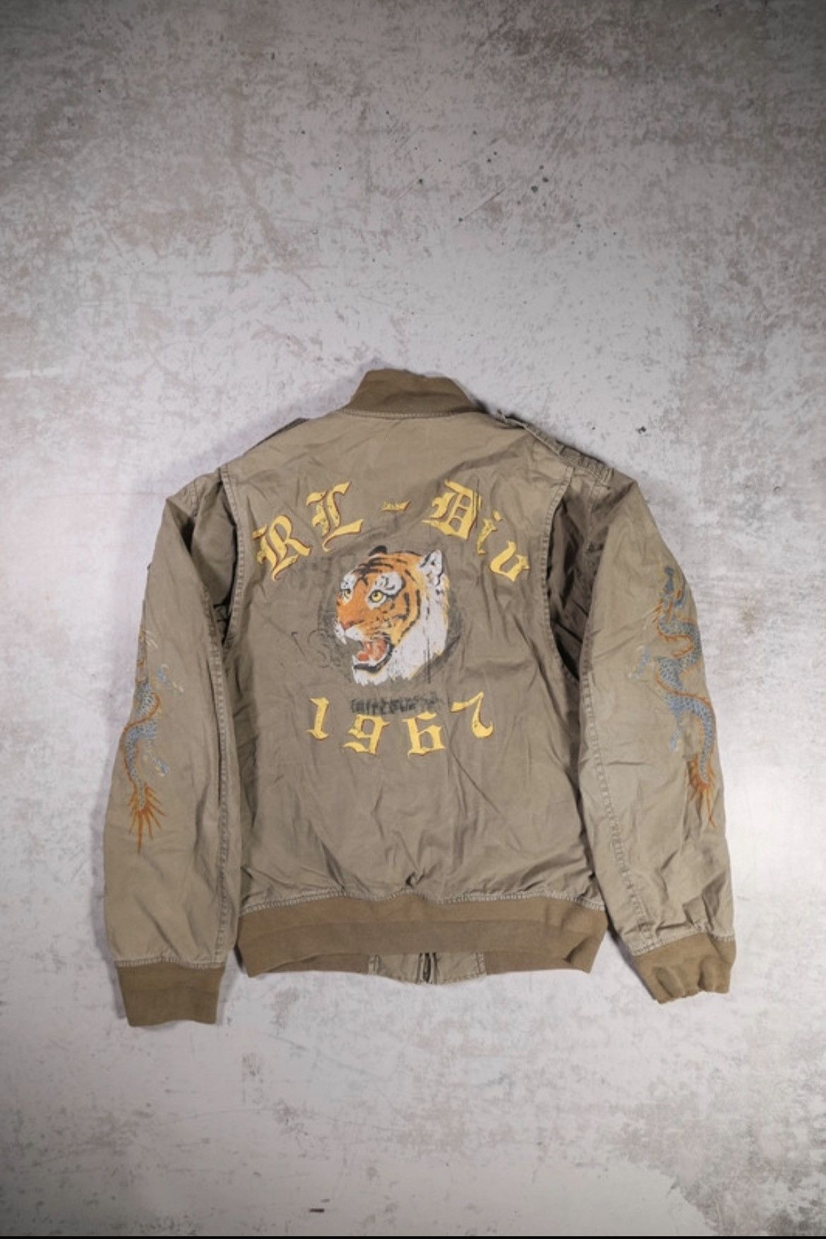 Polo Ralph Lauren × RRL Ralph Lauren × Ralph Lauren POLO RALPH LAUREN RL-DIU 1967 TIGER BACK PRINTED BOMBER Size US S / EU 44-46 / 1 - 1 Thumbnail