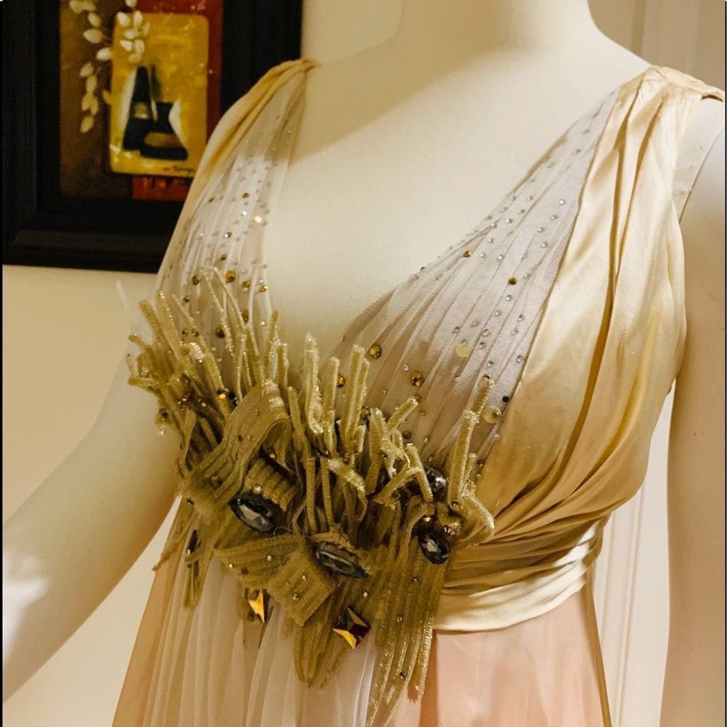 Other 💲💲SALE 💲💲Designer dress in beige size 40 Size S / US 4 / IT 40 - 4 Thumbnail