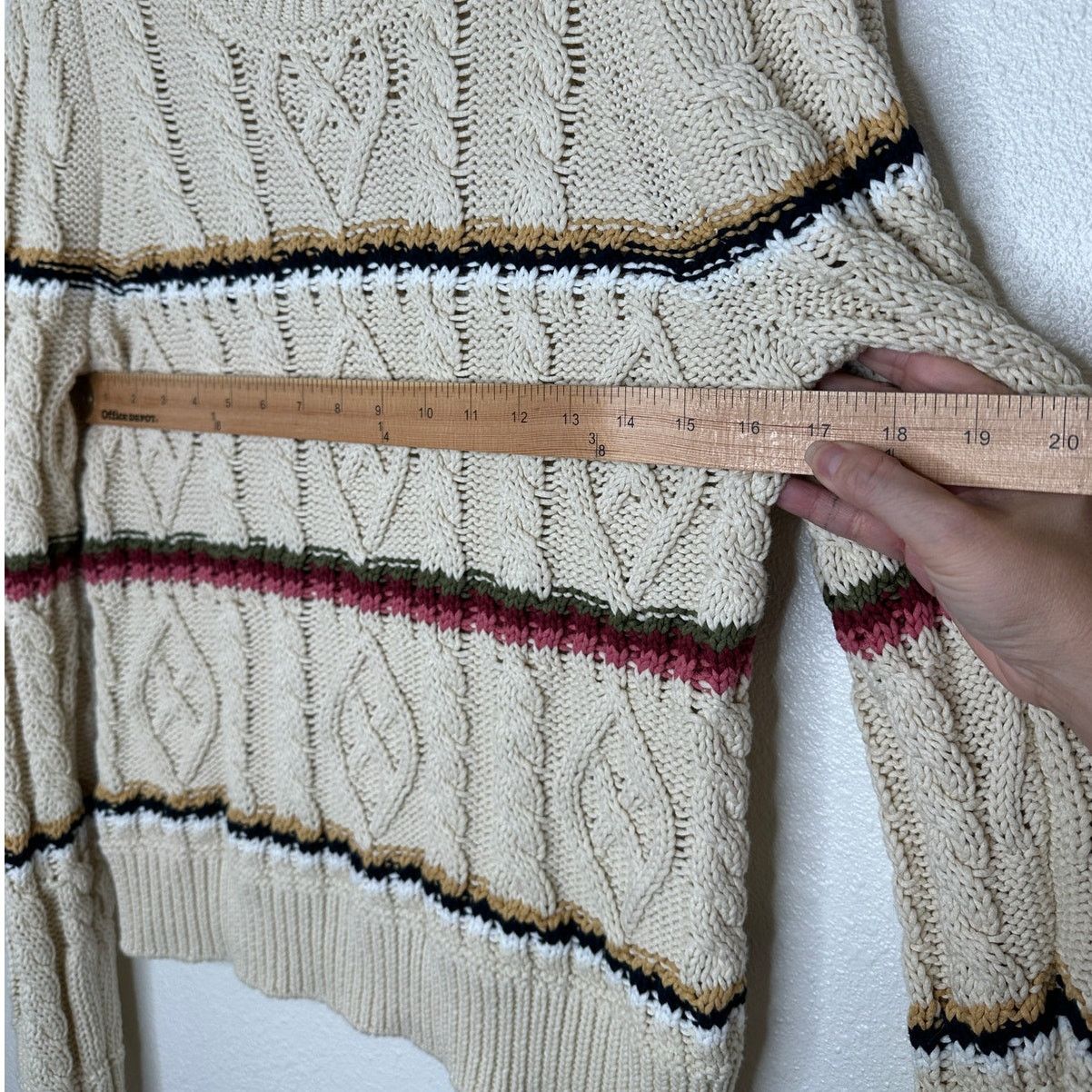 Veronica Beard Veronica Beard Bruna Cream Stripe Knit Long Sleeve Sweater M Size M / US 6-8 / IT 42-44 - 14 Thumbnail