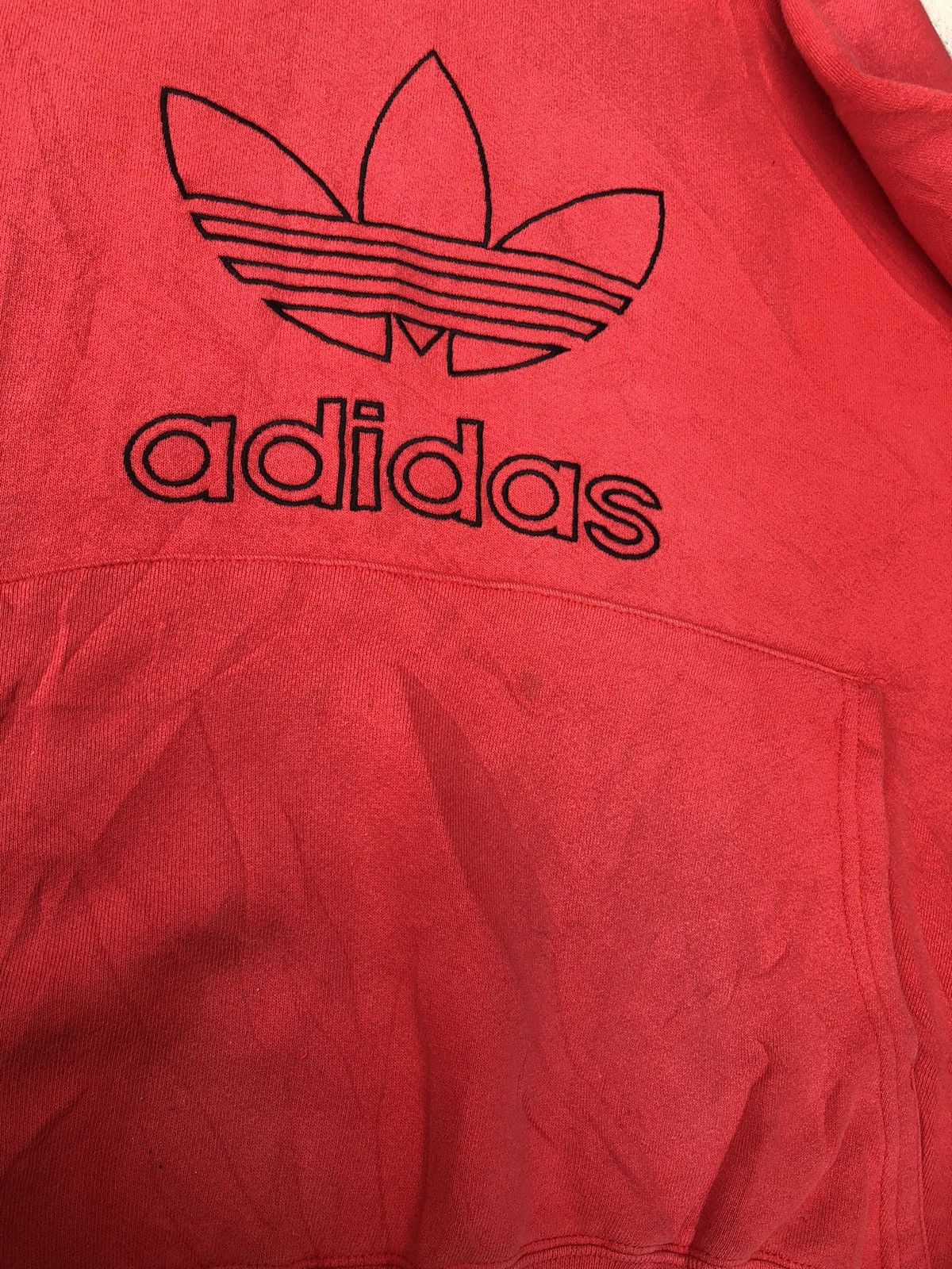 Vintage Vintage 80s Adidas Big Logo Distressed Hoodie Size US XL / EU 56 / 4 - 10 Thumbnail