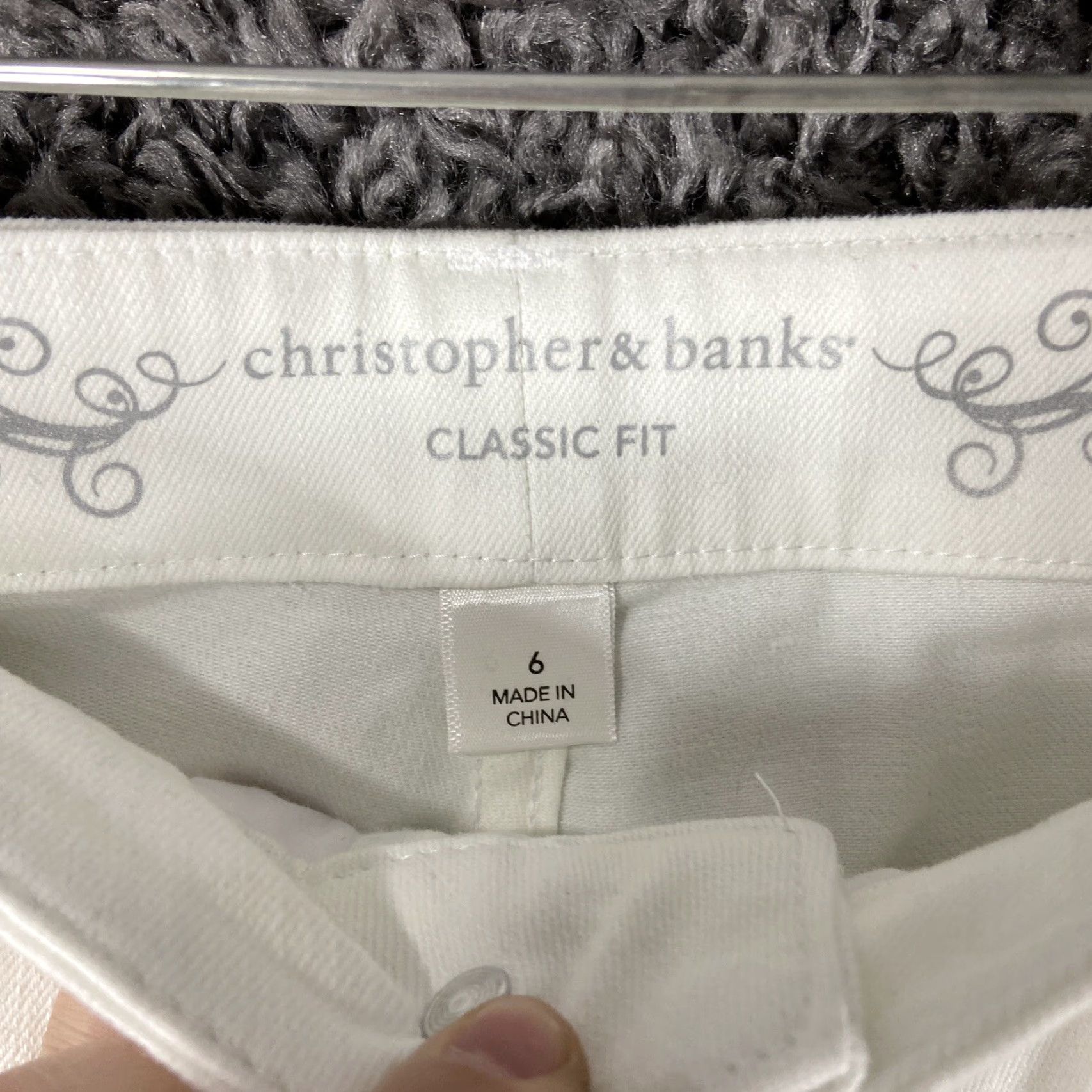 Vintage Christopher & Banks Women's Jeans Size 6 White Classic Fit Straight Leg Clothing Size 28" / US 6 / IT 42 - 7 Thumbnail