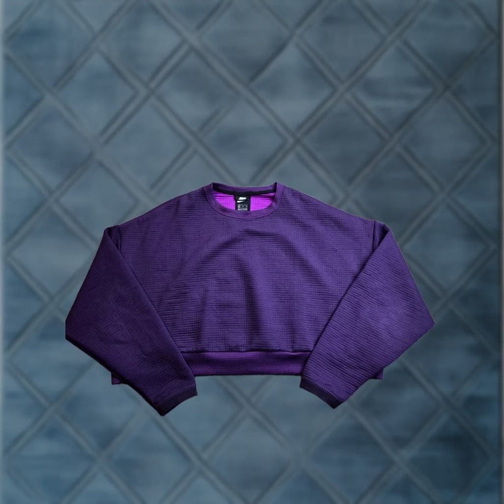 Nike Nike Sweatshirt Womens 2XL Purple City Ready Crop Fleece Crewneck Pullover Size XXL / US 16-18 / IT 52-54 - 1 Thumbnail