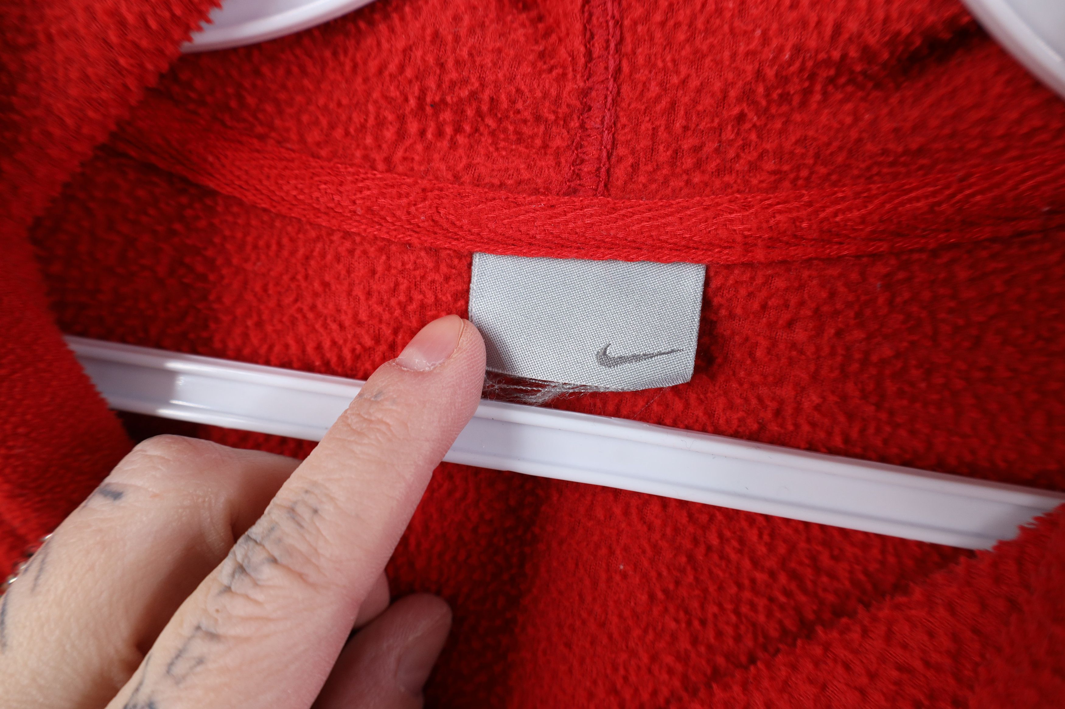 Nike Vintage Y2K Nike Travis Scott Mini Swoosh Fleece Hoodie Red Size US S / EU 44-46 / 1 - 10 Thumbnail