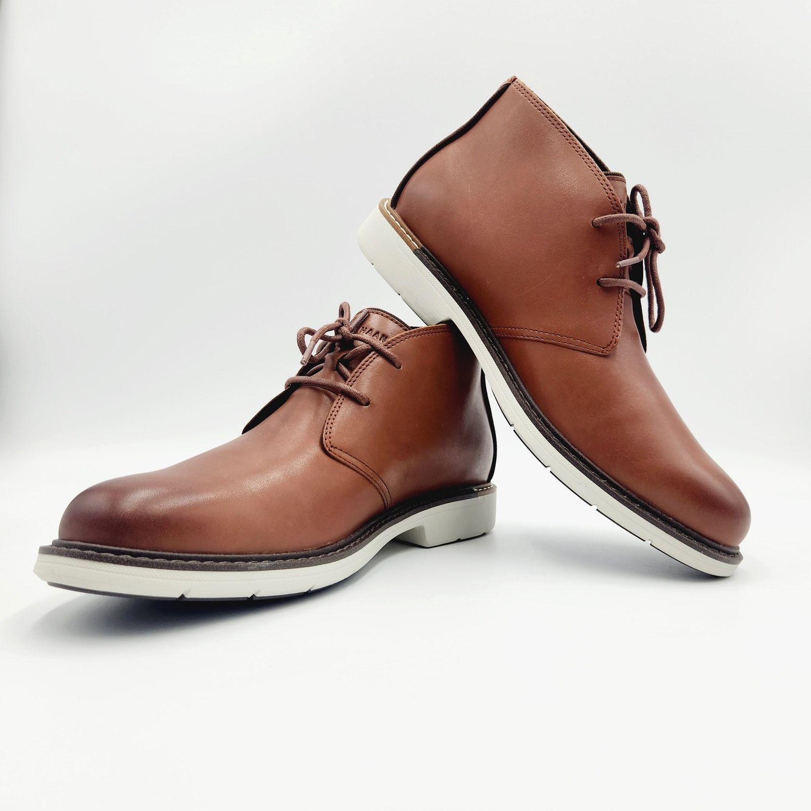 Cole Haan Cole Haan Men's Woodbury Brown Leather Chukka Boots 7.5M Size US 7.5 / EU 40-41 - 6 Thumbnail