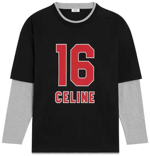 Celine o1w1db10125 2X87E671Q Layered Logo-Print T-Shirt Size US XXL / EU 58 / 5 - 1 Thumbnail