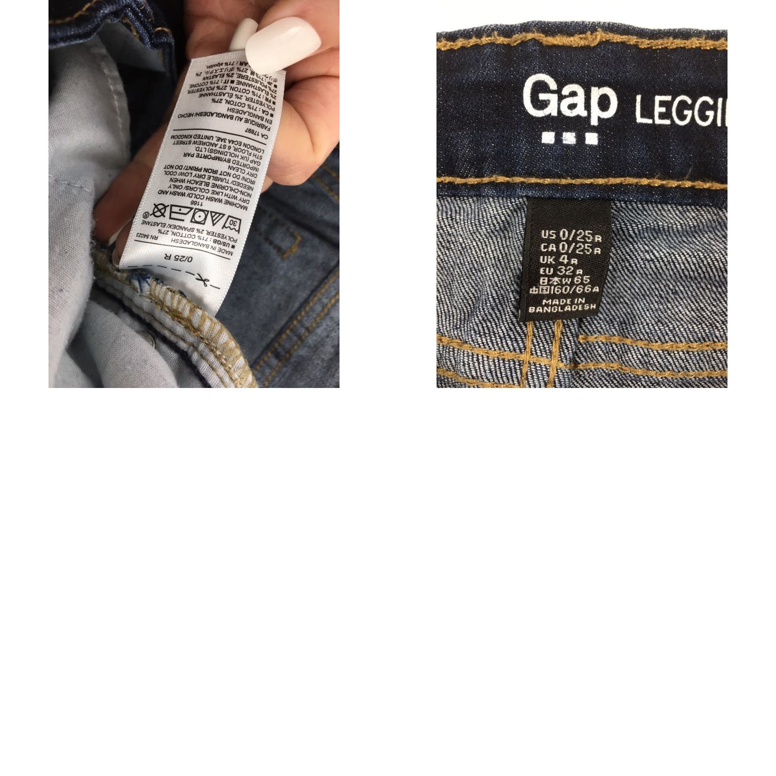Gap Gap Jeans Size 0/25 Dark Wash Denim Mid Rise Stretchy Watch Pocket Womens Jeans Size 27" / US 4 / IT 40 - 8 Thumbnail