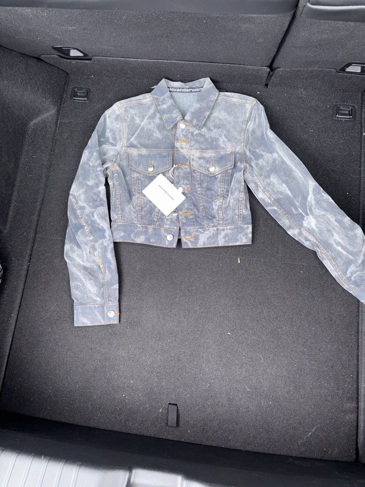 Alexander Wang × Designer Alexander Wang slim flocked trucker jacket Size S / US 4 / IT 40 - 1 Thumbnail