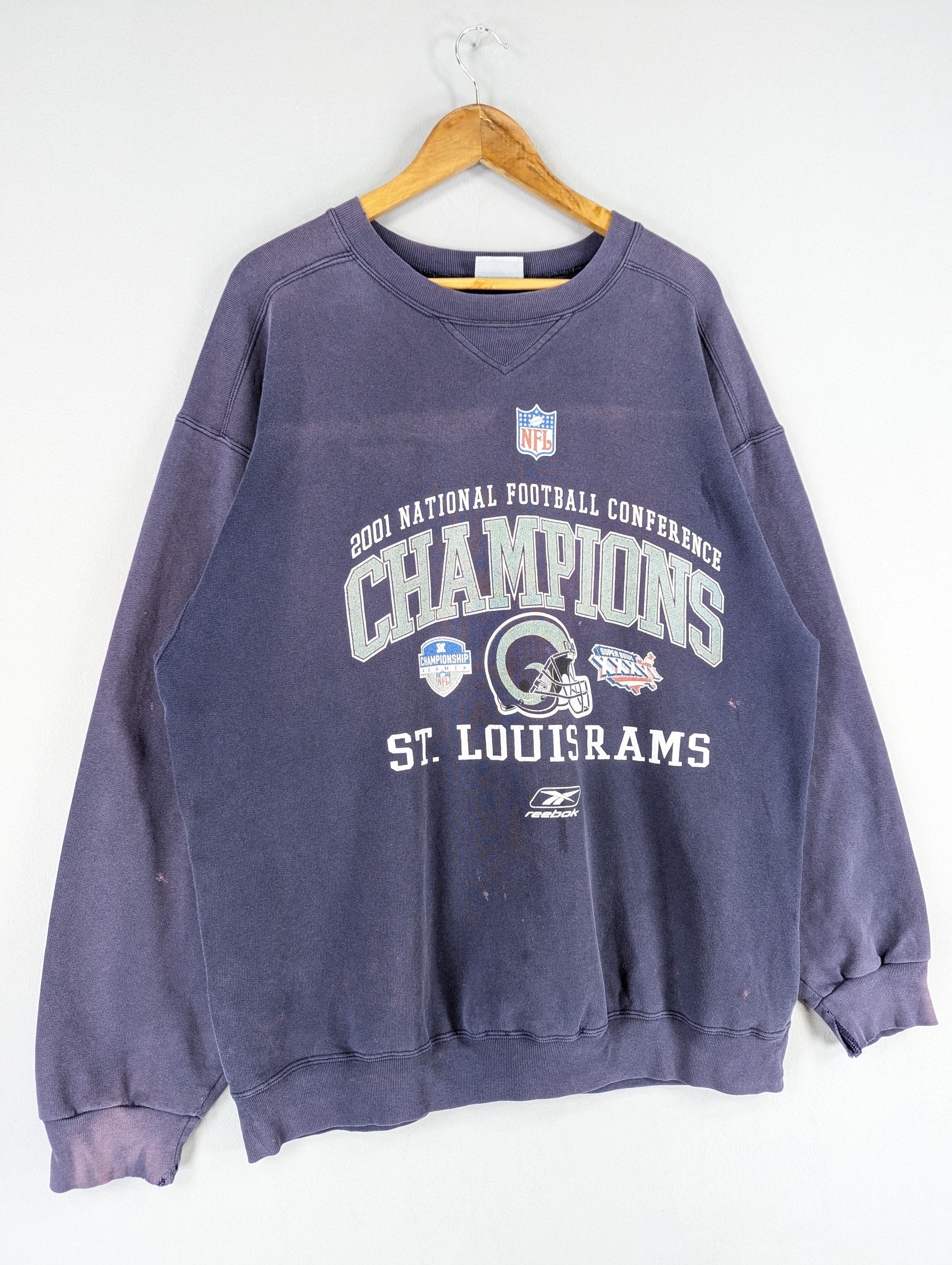 NFL Vintage Reebok NFL ST.Louis Ram Distressed Crewneck Size US L / EU 52-54 / 3 - 3 Thumbnail