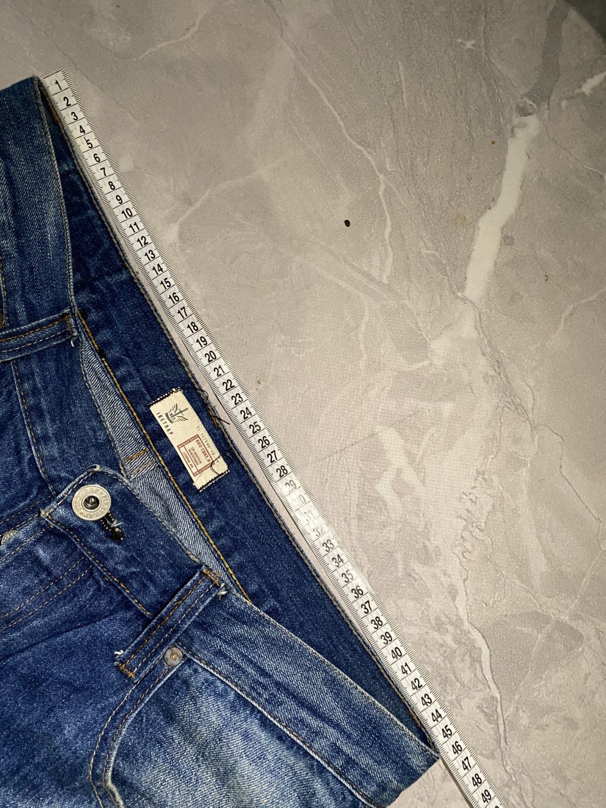 Vintage Flare Fit Denim Heavy Wash Distressed Underground Vibe Size US 34 / EU 50 - 10 Thumbnail