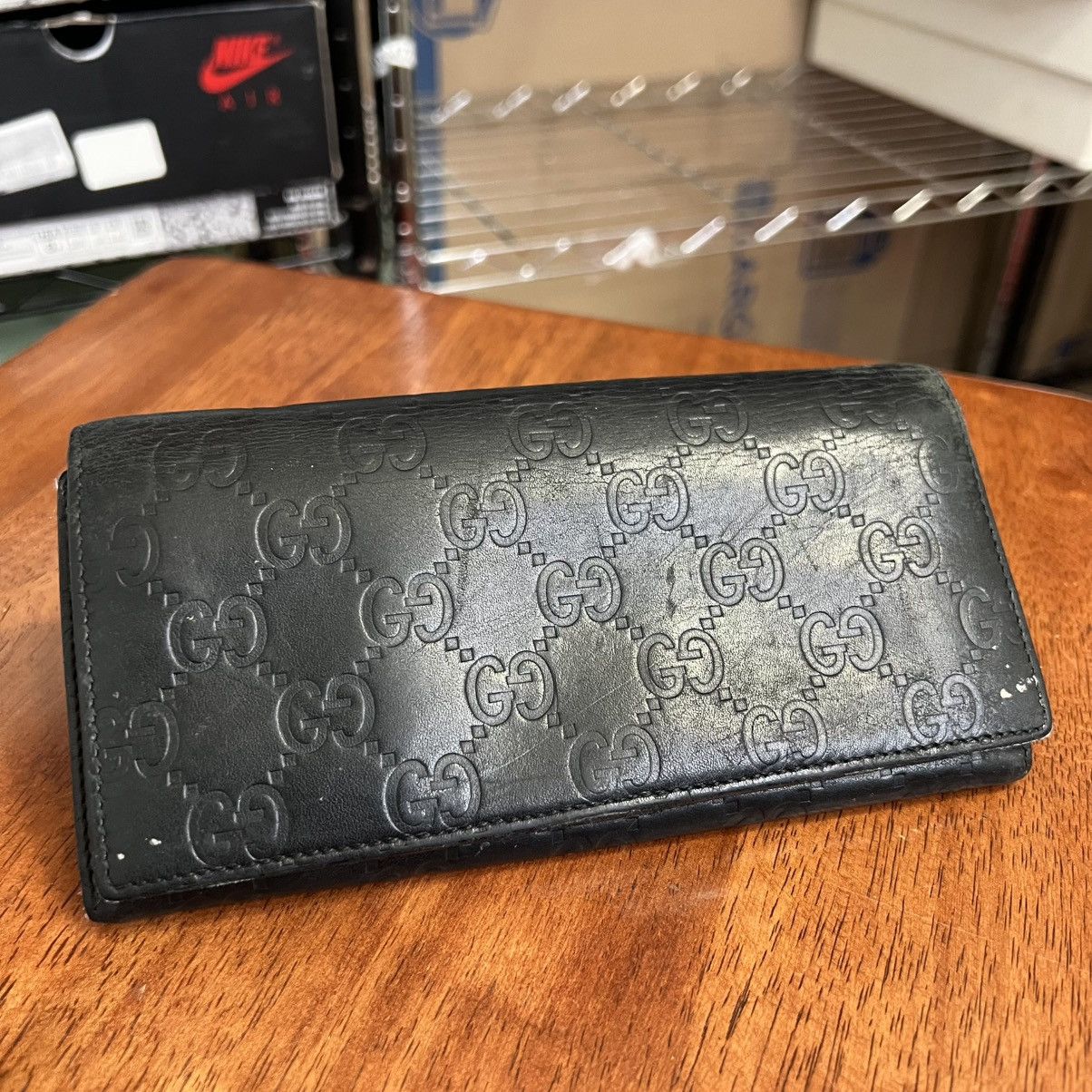 Gucci Gucci Guccissima Long Wallet Black Size ONE SIZE - 1 Thumbnail