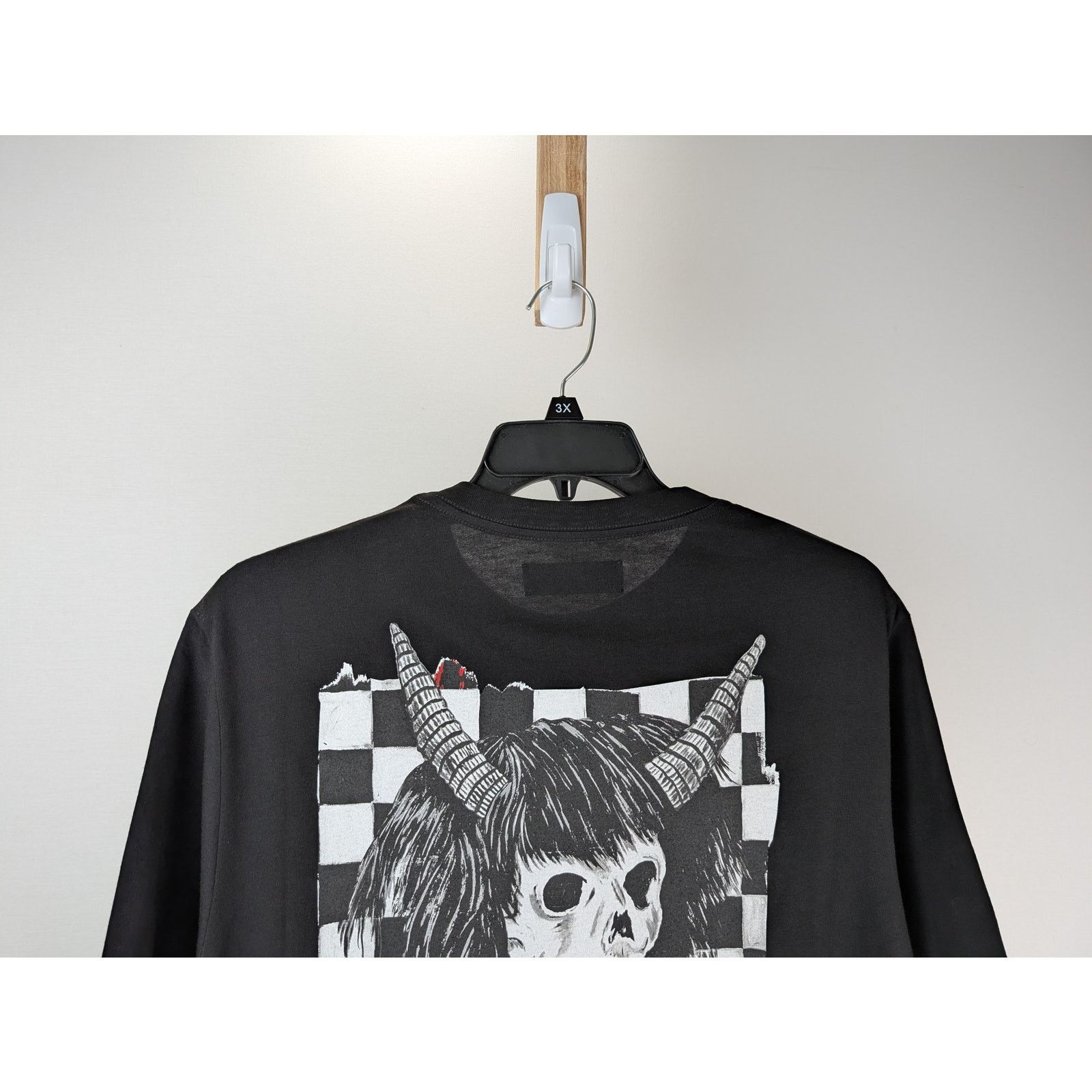 Amiri o1rshd1 Q:4 / Wes Lang Checker Skull Tee T-Shirt in Black Size US S / EU 44-46 / 1 - 7 Thumbnail