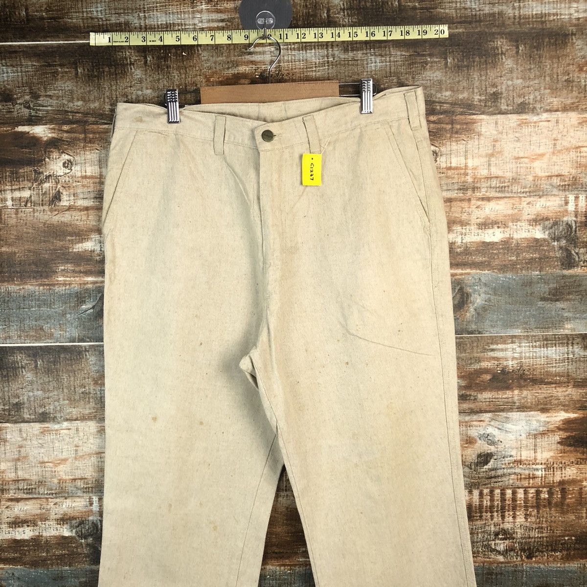 Wrangler DL Wrangler Vintage Beige Casual Pants #C1237 Size US 36 / EU 52 - 2 Thumbnail