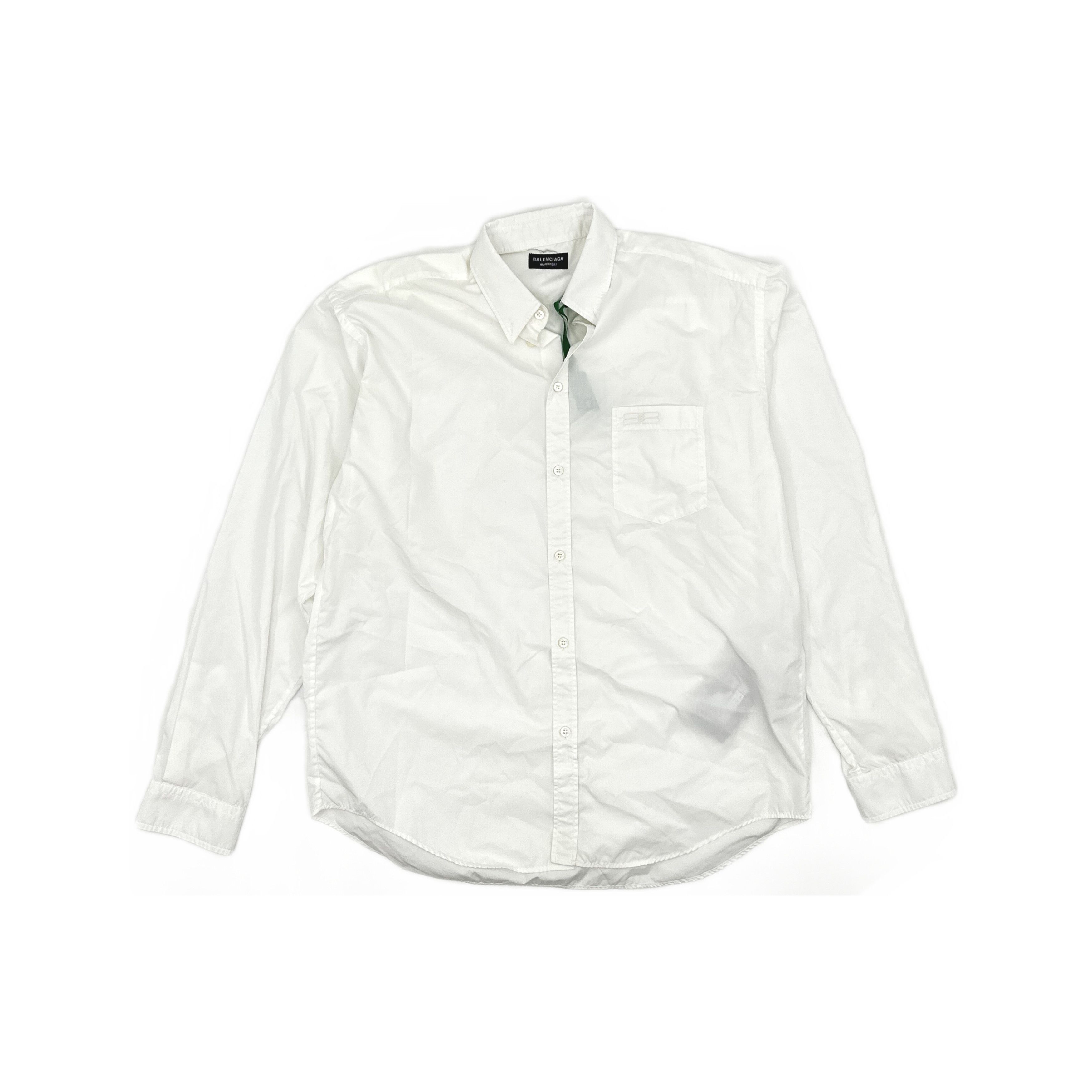 Balenciaga Balenciaga Logo Pocket Button Up Shirt Size 37 Size US S / EU 44-46 / 1 - 1 Thumbnail
