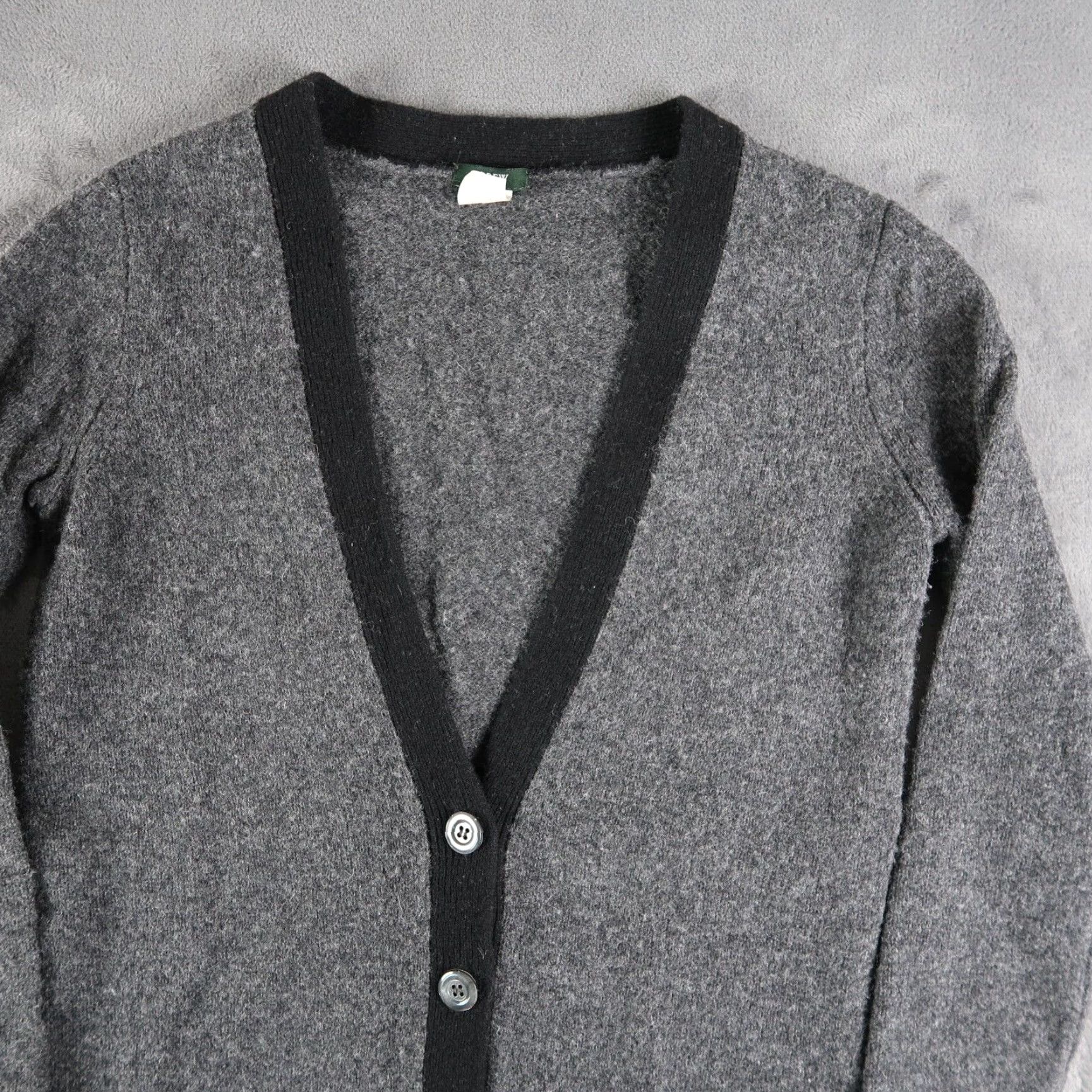 J.Crew J.Crew Sweater Cardigan Women XS XSmall Open Front Long Line Knit Wool Black Gray Size XS / US 0-2 / IT 36-38 - 3 Thumbnail