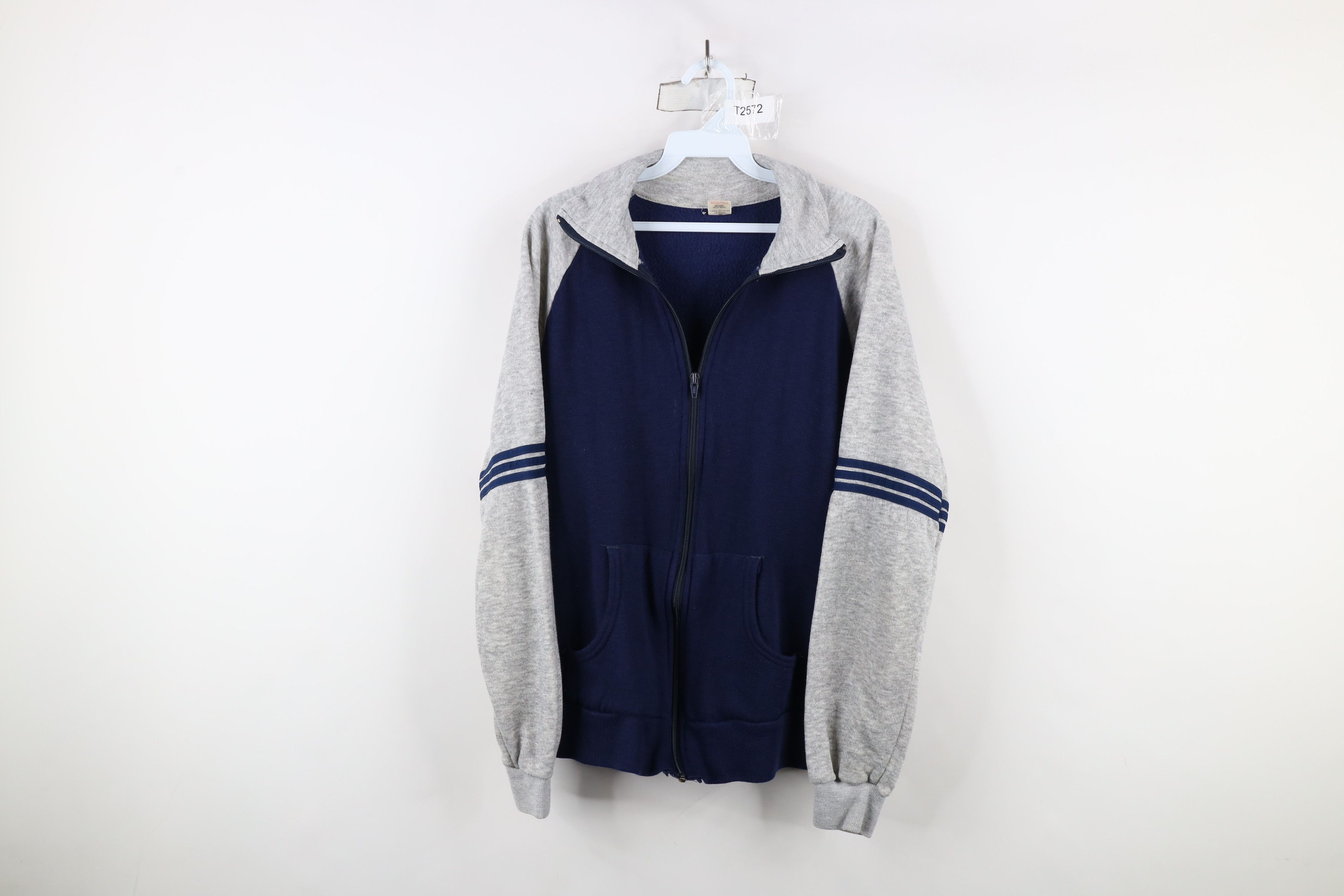 Vintage Vintage 70s Soffe Block Striped Tennis Track Jacket USA Size US M / EU 48-50 / 2 - 1 Thumbnail