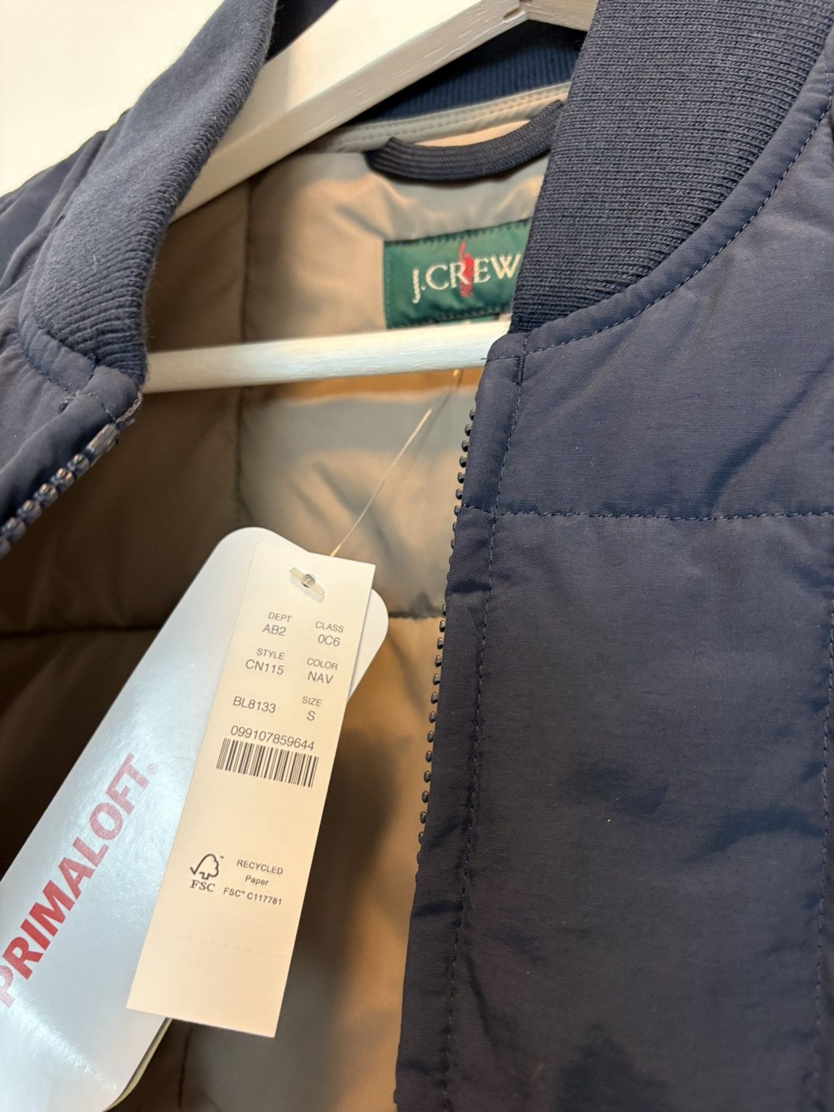 J.Crew J Crew Quilted Vest size Small Navy Size US S / EU 44-46 / 1 - 5 Thumbnail