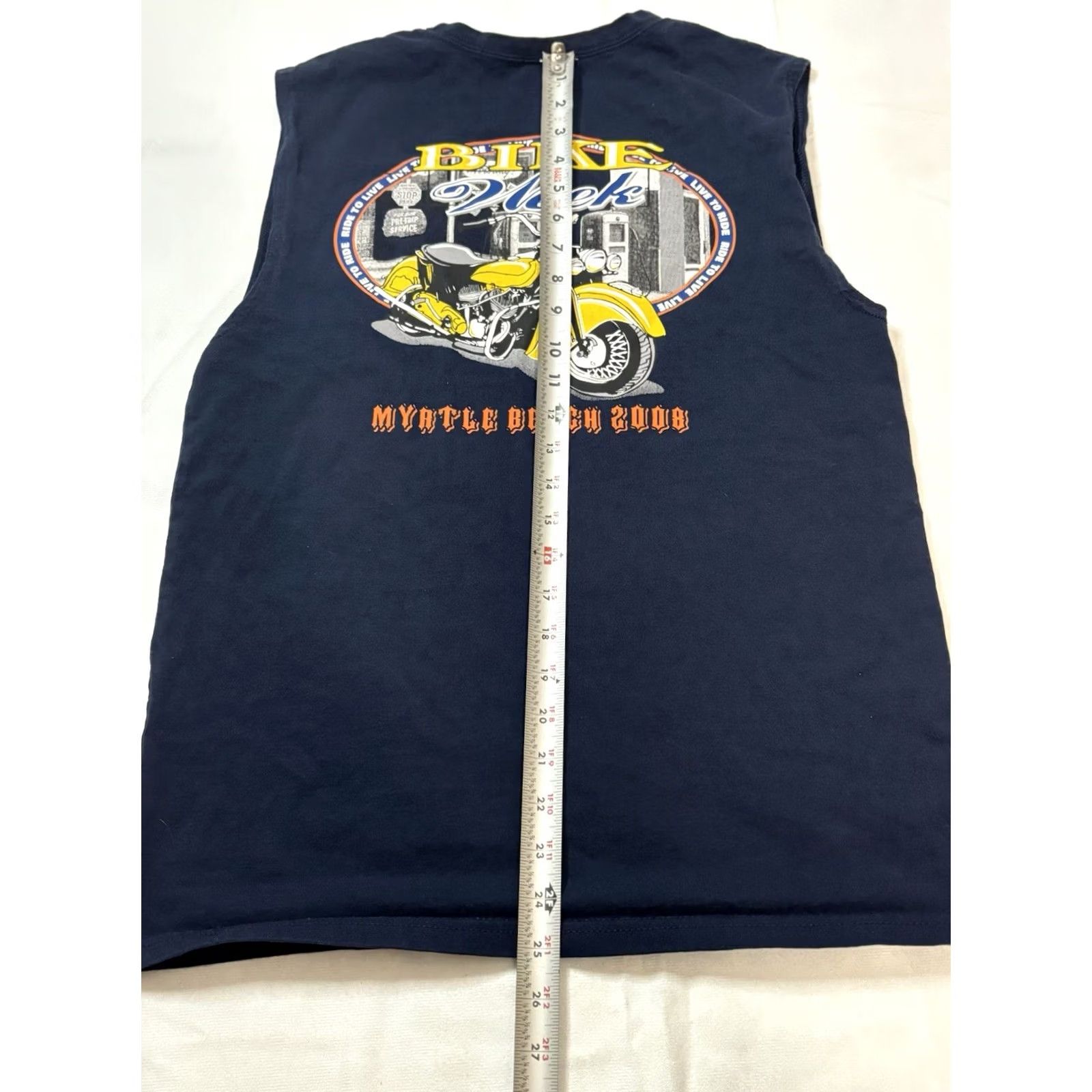 Vintage Bayland T-Shirt Men’s L Sleeveless Myrtle Beach bike week 2008 Blue Myrtle Beach 2008 Mens Bay Island Bayland T-Shirt L Sleeveless Blue Size US L / EU 52-54 / 3 - 7 Thumbnail