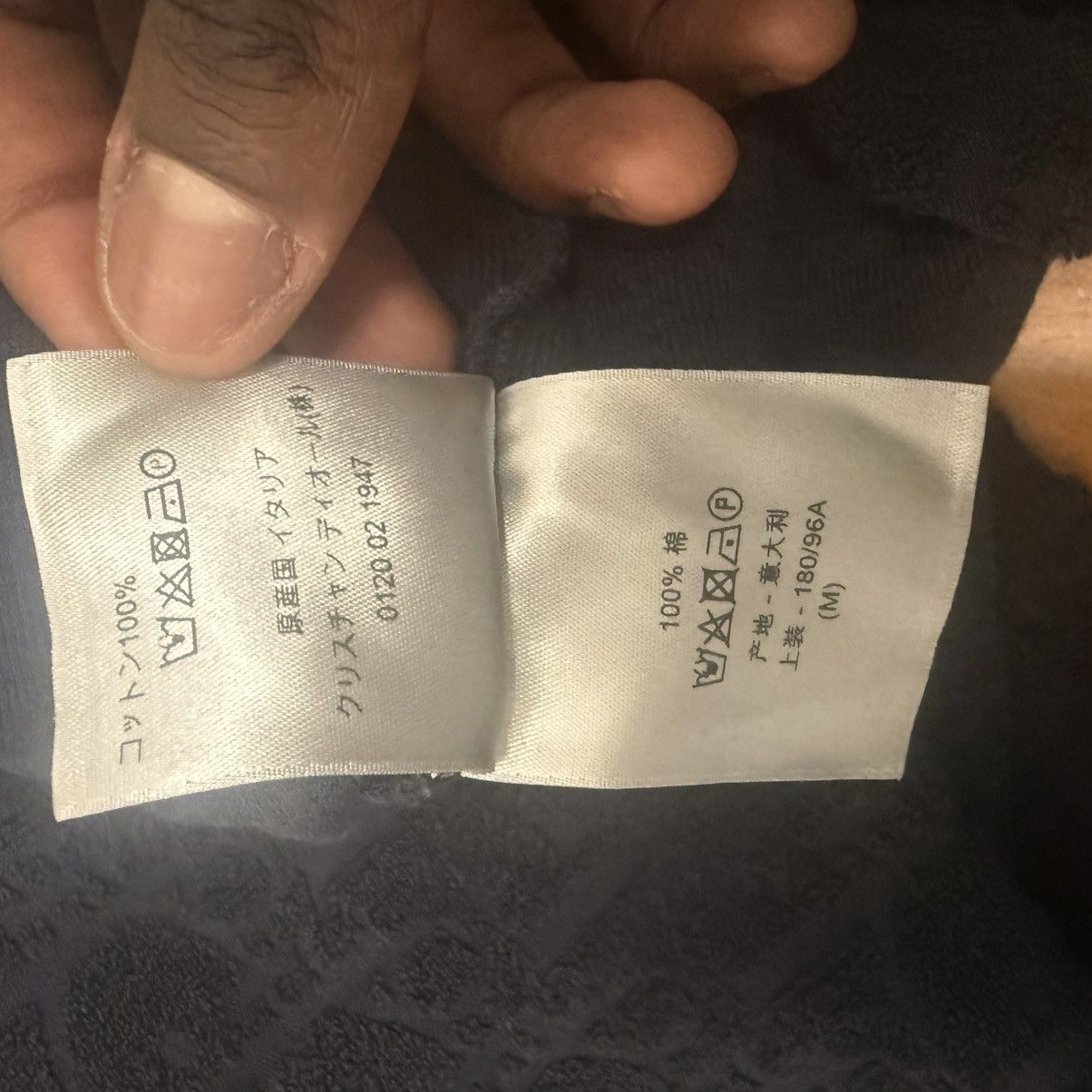 Dior Dior Navy Oblique Towel T-Shirt Sz Medium Size US M / EU 48-50 / 2 - 6 Thumbnail