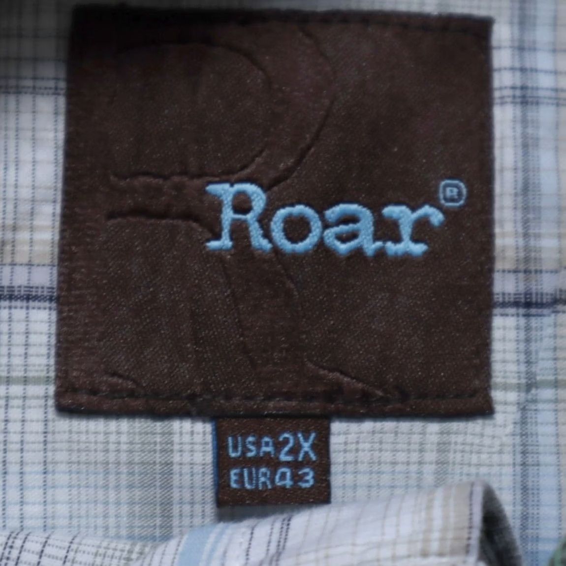 Roar Roar Shirt Plaid Long Sleeve Button Up White 2XL Men Size US XXL / EU 58 / 5 - 5 Thumbnail