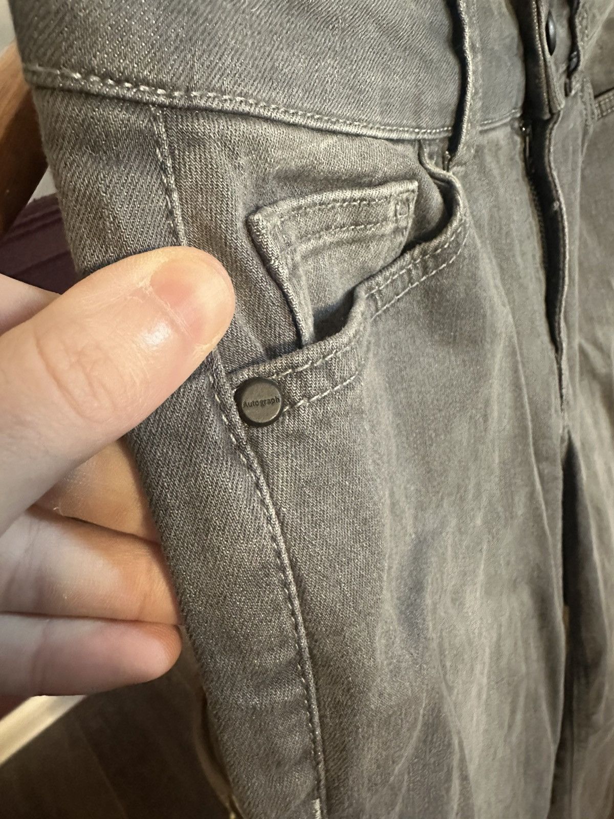 Marks & Spencer Autograph M&S designer gray slim denim jeans Size 28" / US 6 / IT 42 - 6 Thumbnail