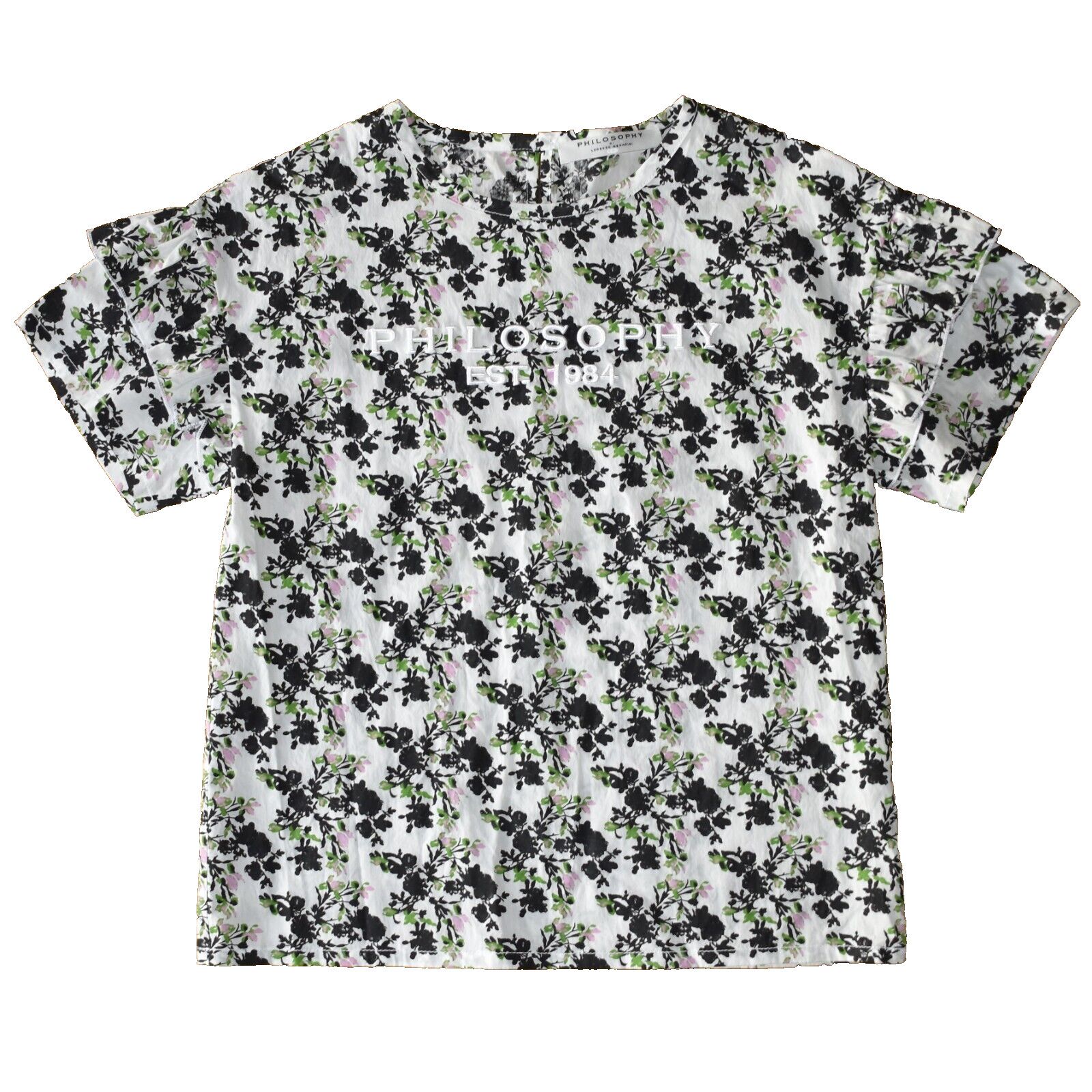 Philosophy di Lorenzo Serafini PHILOSOPHY DI LORENZO SERAFINI Floral Print Cotton Blouse S Size S / US 4 / IT 40 - 1 Thumbnail