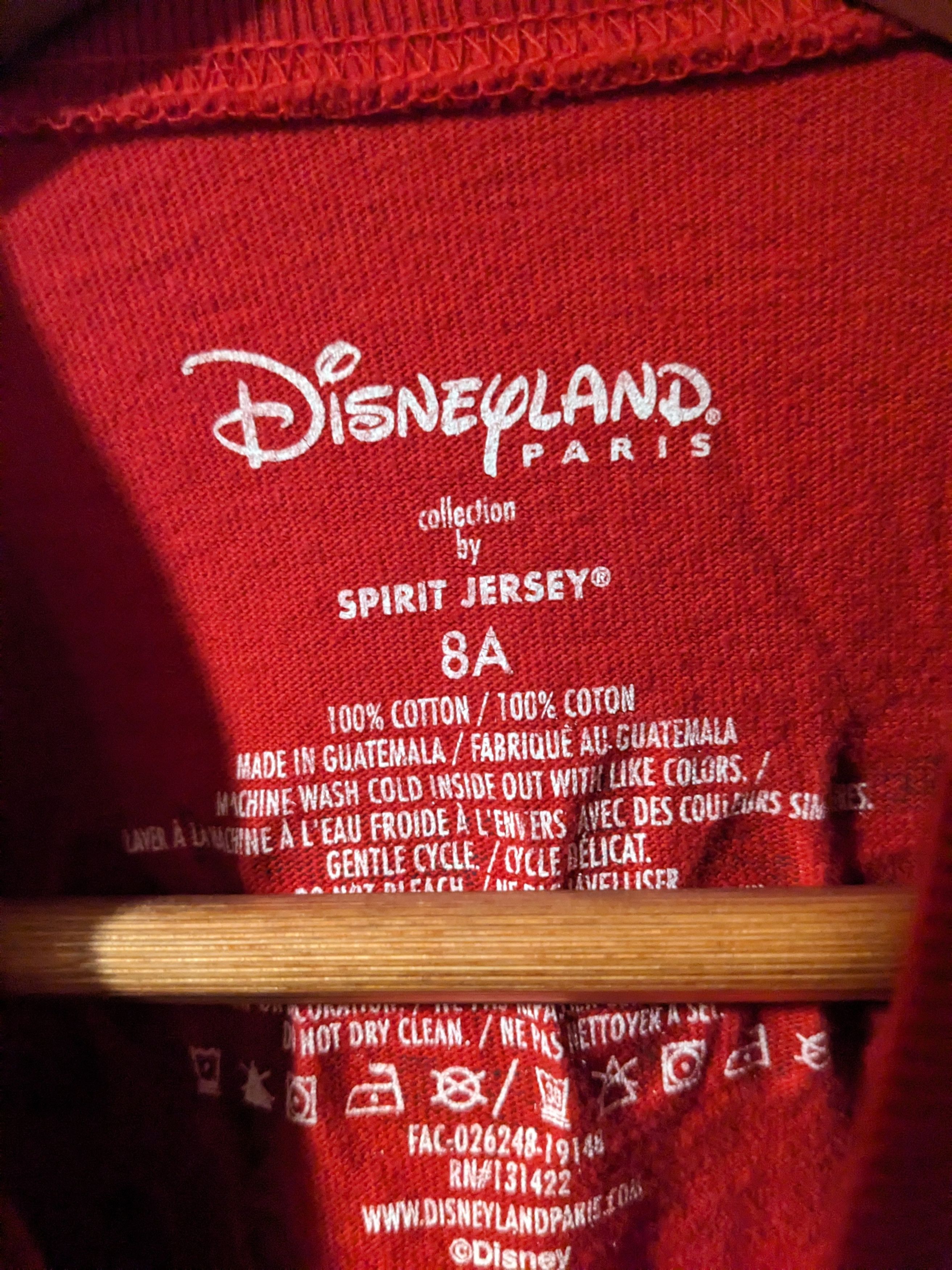 Disney Walt DisneyLand Paris Minnie Mouse Red 8A Spirit Jersey Size M / US 6-8 / IT 42-44 - 5 Thumbnail