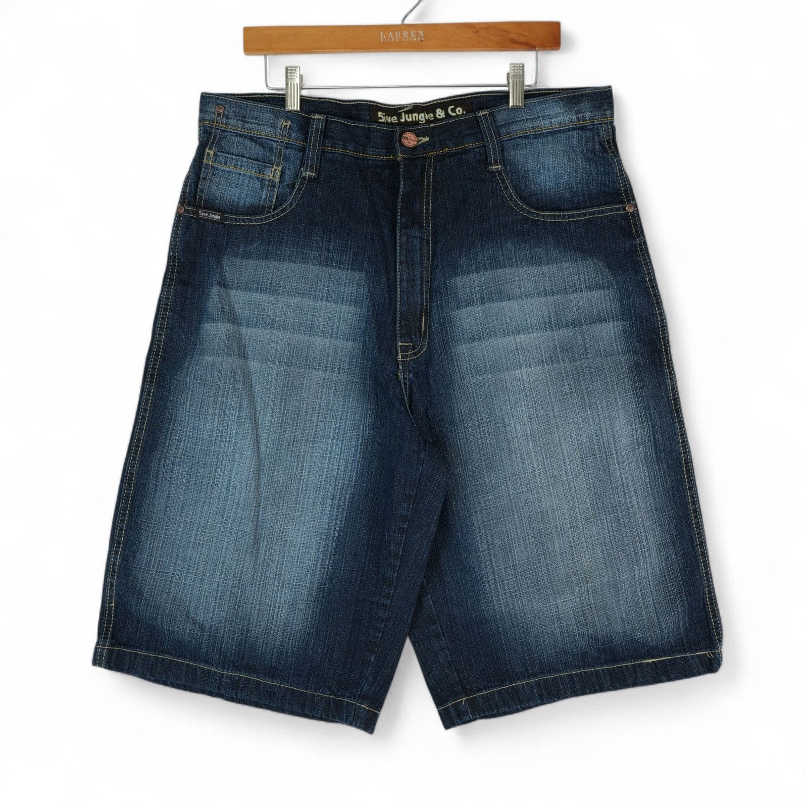 Other Vtg 5ive Jungle & Co Shorts Mens 36x14.5 Y2K Baggy Jorts Size US 36 / EU 52 - 2 Thumbnail