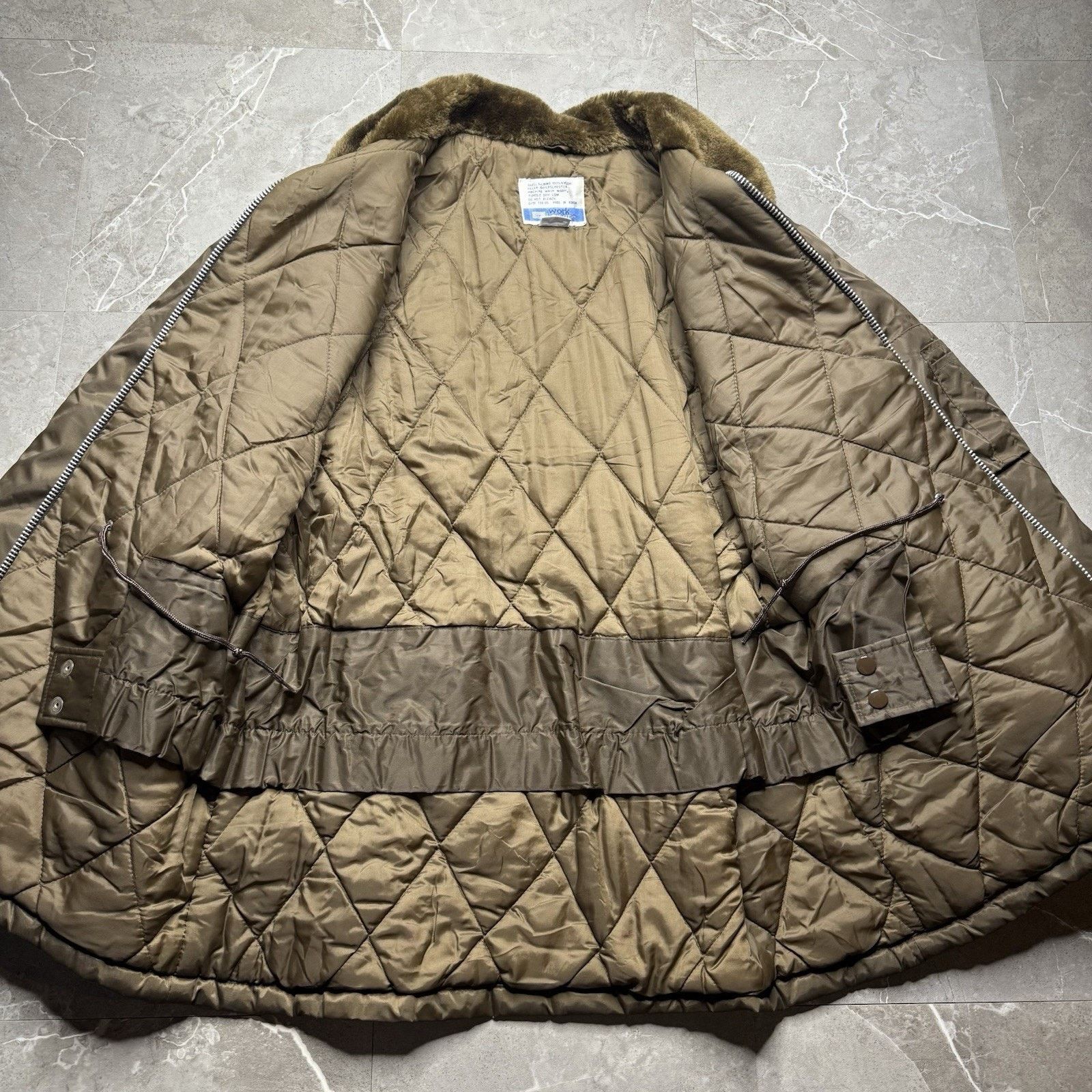 Sears Vtg Sears Work Bomber Flight Jacket Brown Faux Fur Collar Size US L / EU 52-54 / 3 - 3 Thumbnail