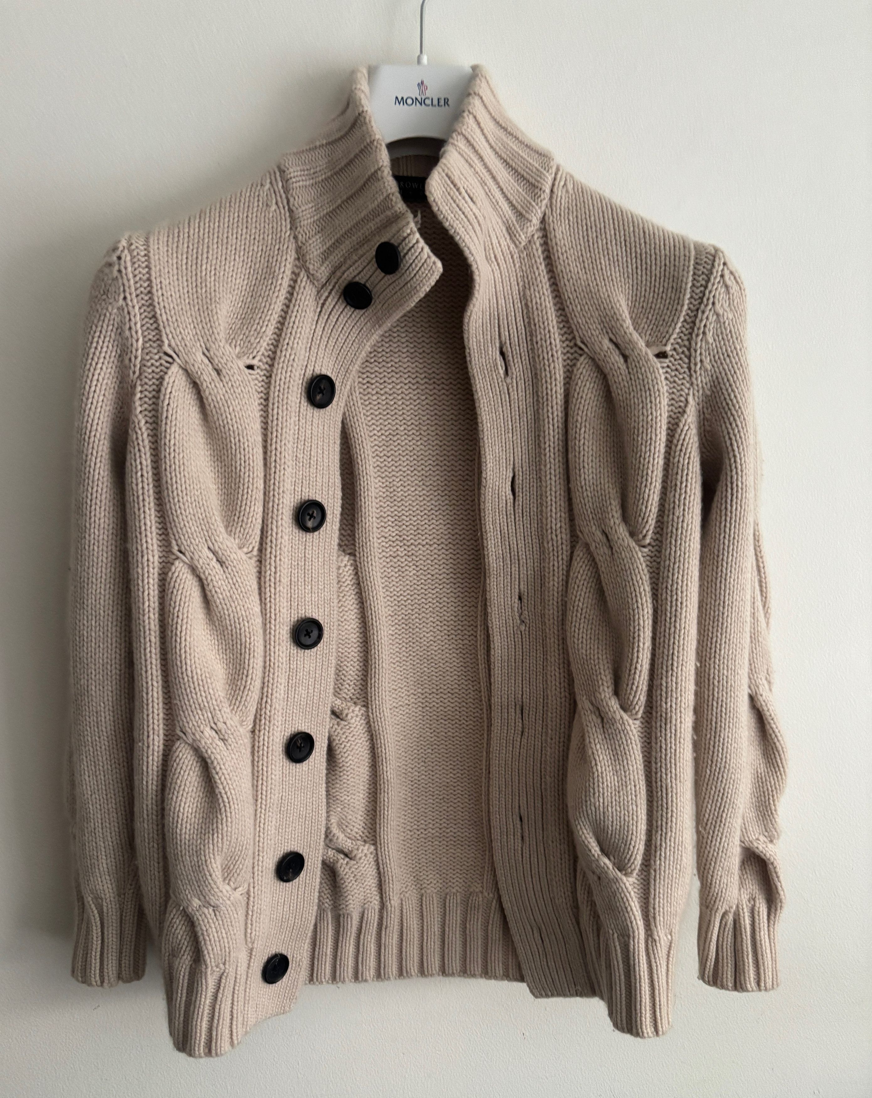 Tomorrowland $320 Wool Cashmere Cable Knit Cardigan Sweater - XS/Small Size US XS / EU 42 / 0 - 4 Thumbnail