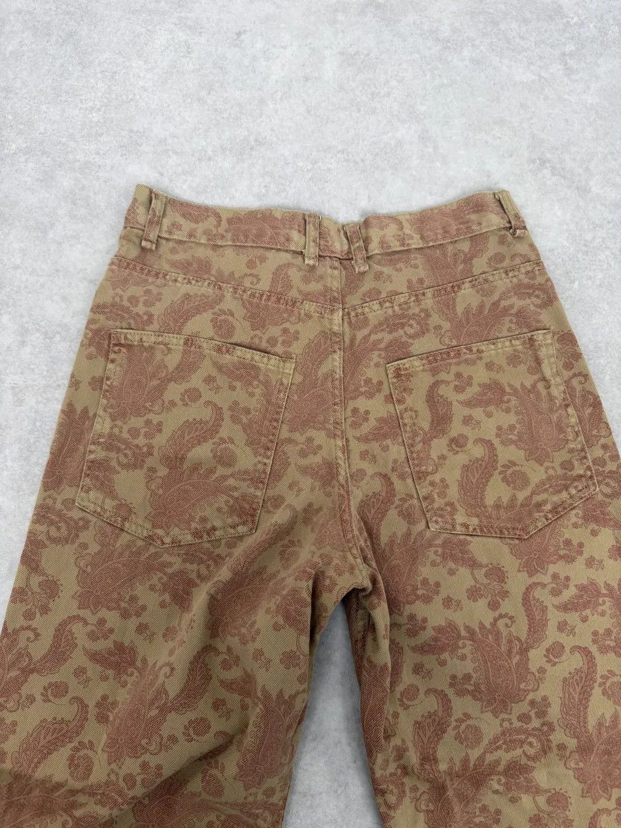 Dries Van Noten Dries Van Noten Beige Red Abstract Floral Pants Size US 30 / EU 46 - 10 Thumbnail