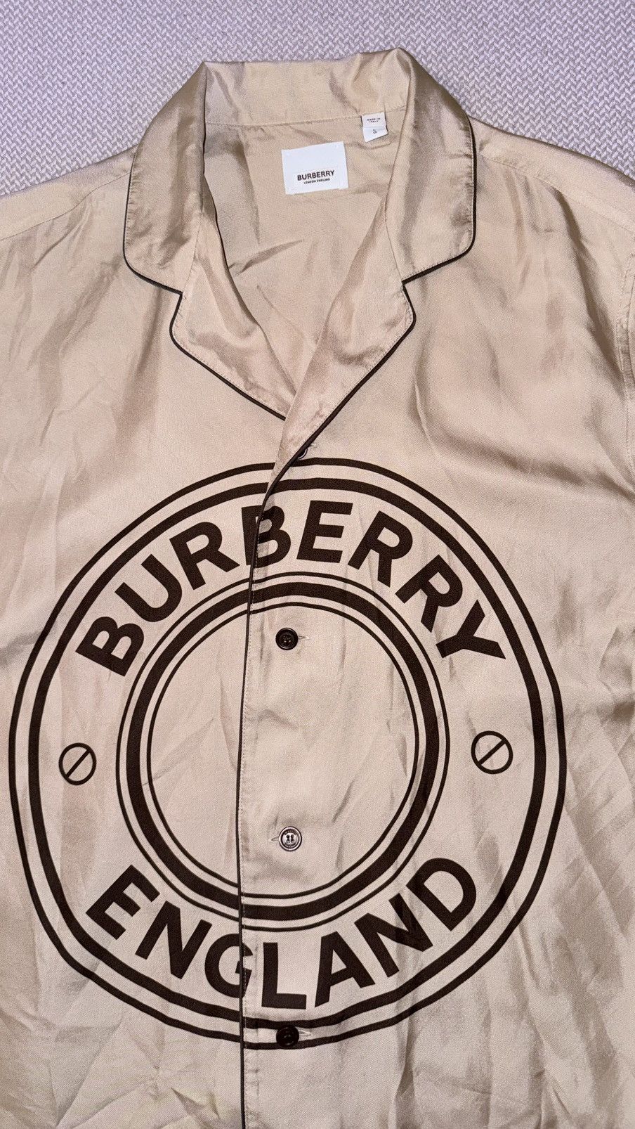 Burberry Burberry Circle Logo Silk Shirt Size US L / EU 52-54 / 3 - 2 Thumbnail