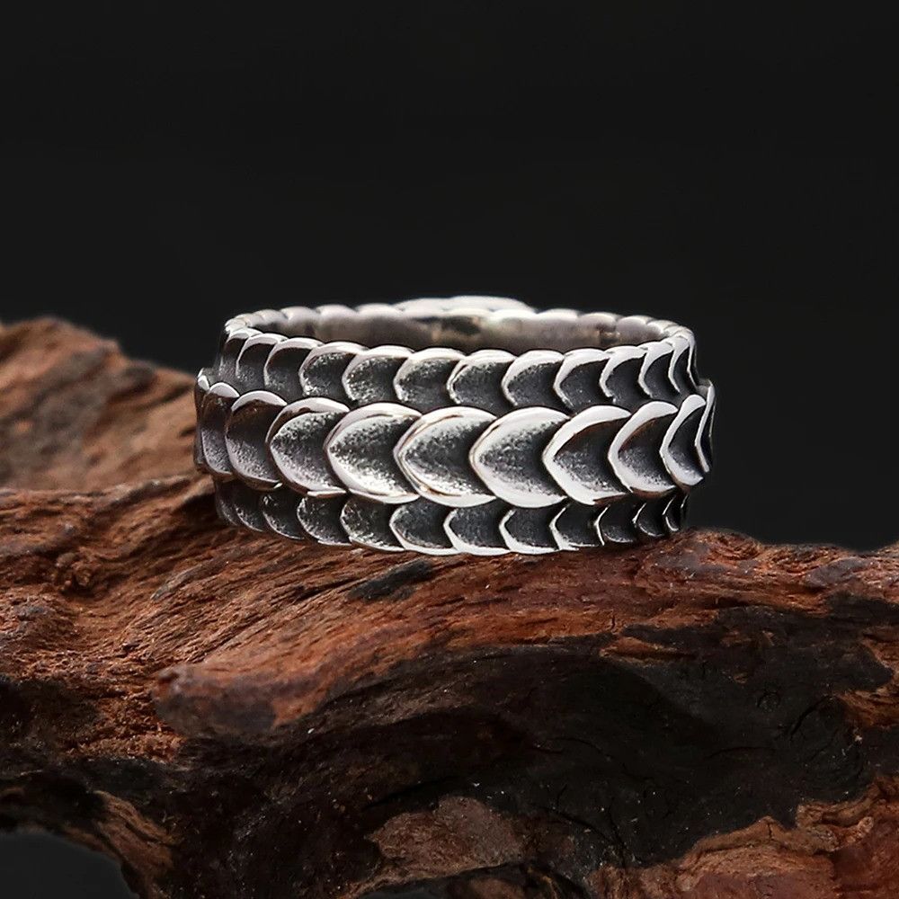 Jewelry Vikings Dragon Scale Ring Size ONE SIZE - 4 Thumbnail