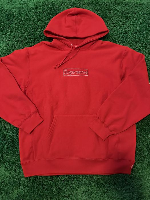 Supreme box discount logo hoodie red